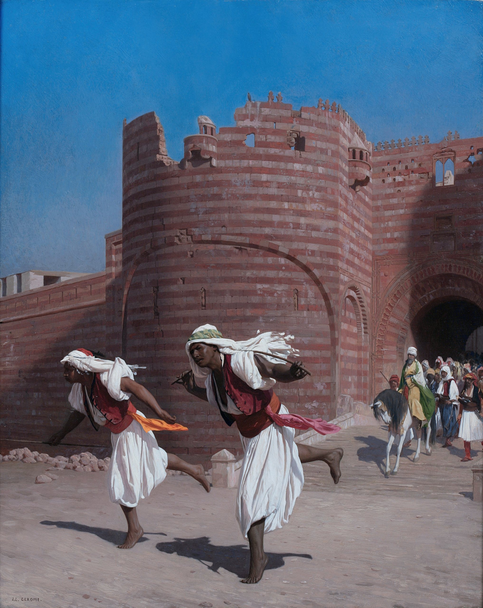 《帕夏的赛跑者》（The runners of the Pasha）｜让-莱昂·热罗姆 Jean-Léon Gérôme｜1867