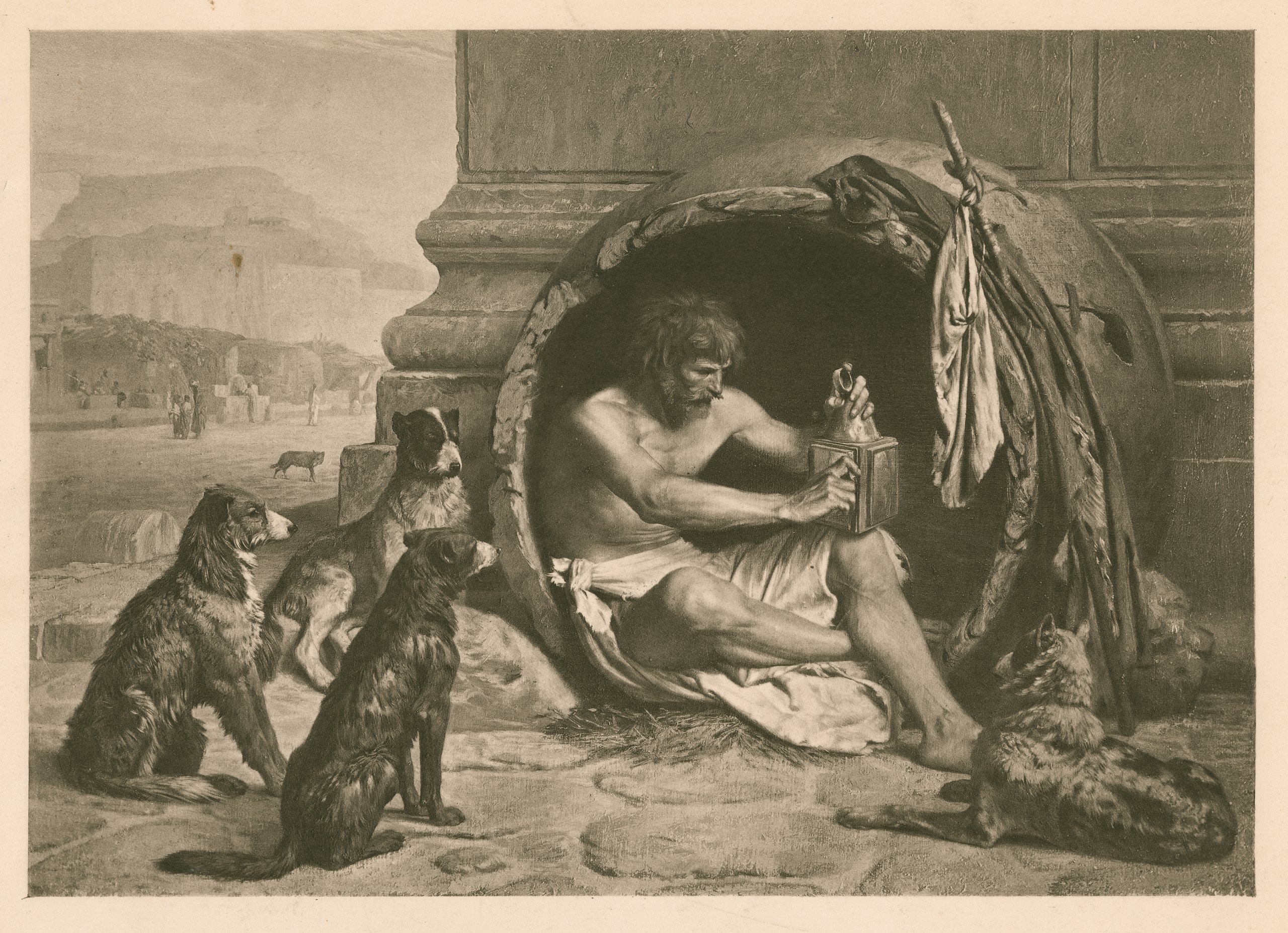 《第欧根尼》（Diogenes）｜让-莱昂·热罗姆 Jean-Léon Gérôme｜1881