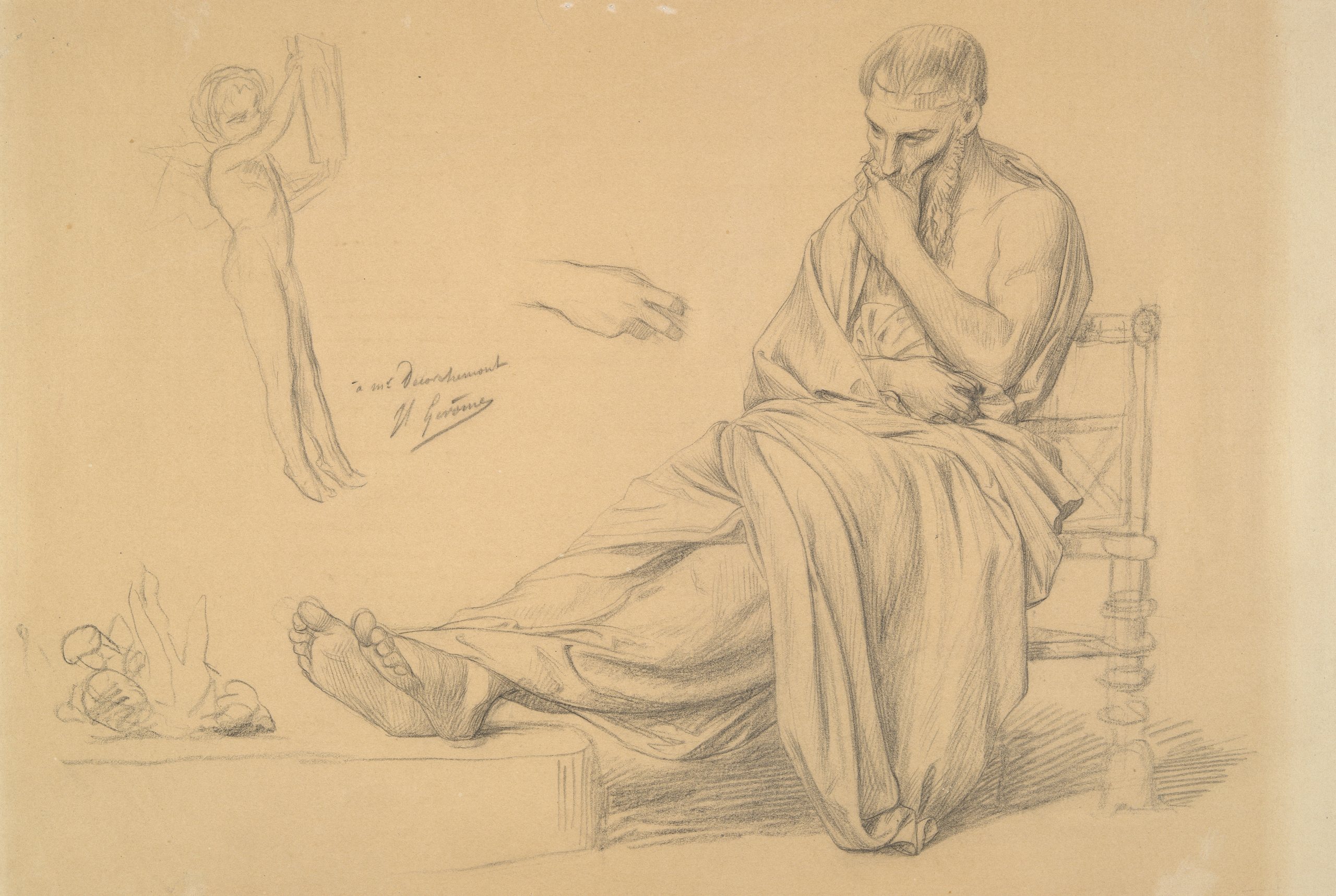 《阿那克伦循环研究》（Study for Anacreon Cycle）｜让-莱昂·热罗姆 Jean-Léon Gérôme｜1881