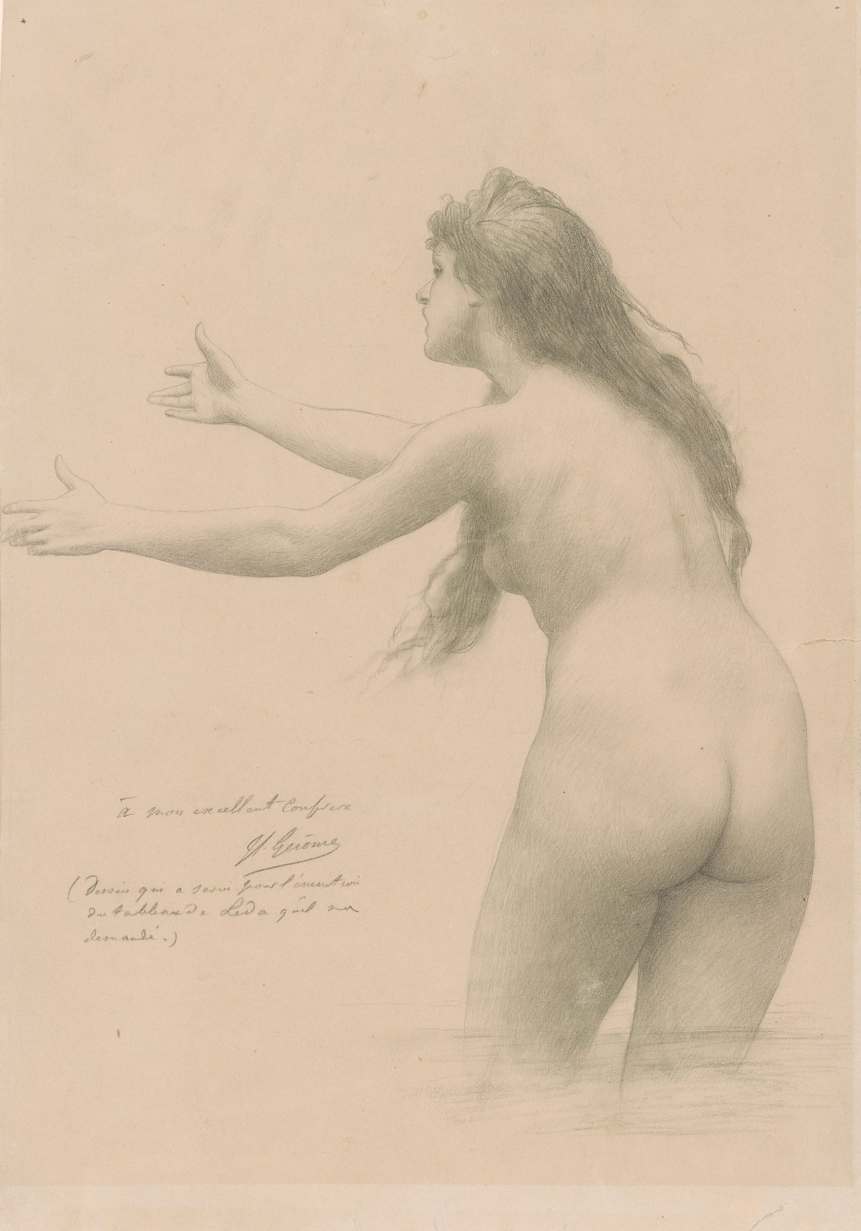 《勒达》（Leda）｜让-莱昂·热罗姆 Jean-Léon Gérôme｜1895