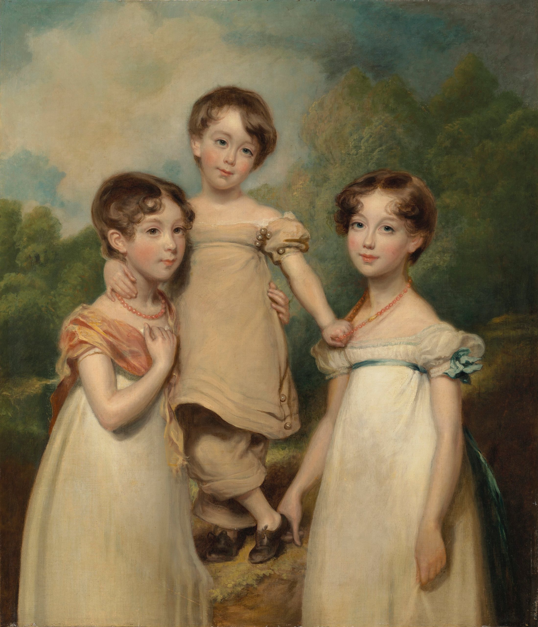 《休斯-哈利特孩子的肖像》（Portrait of the Hughes-Hallett children）｜约翰·霍普纳 John Hoppner｜不明