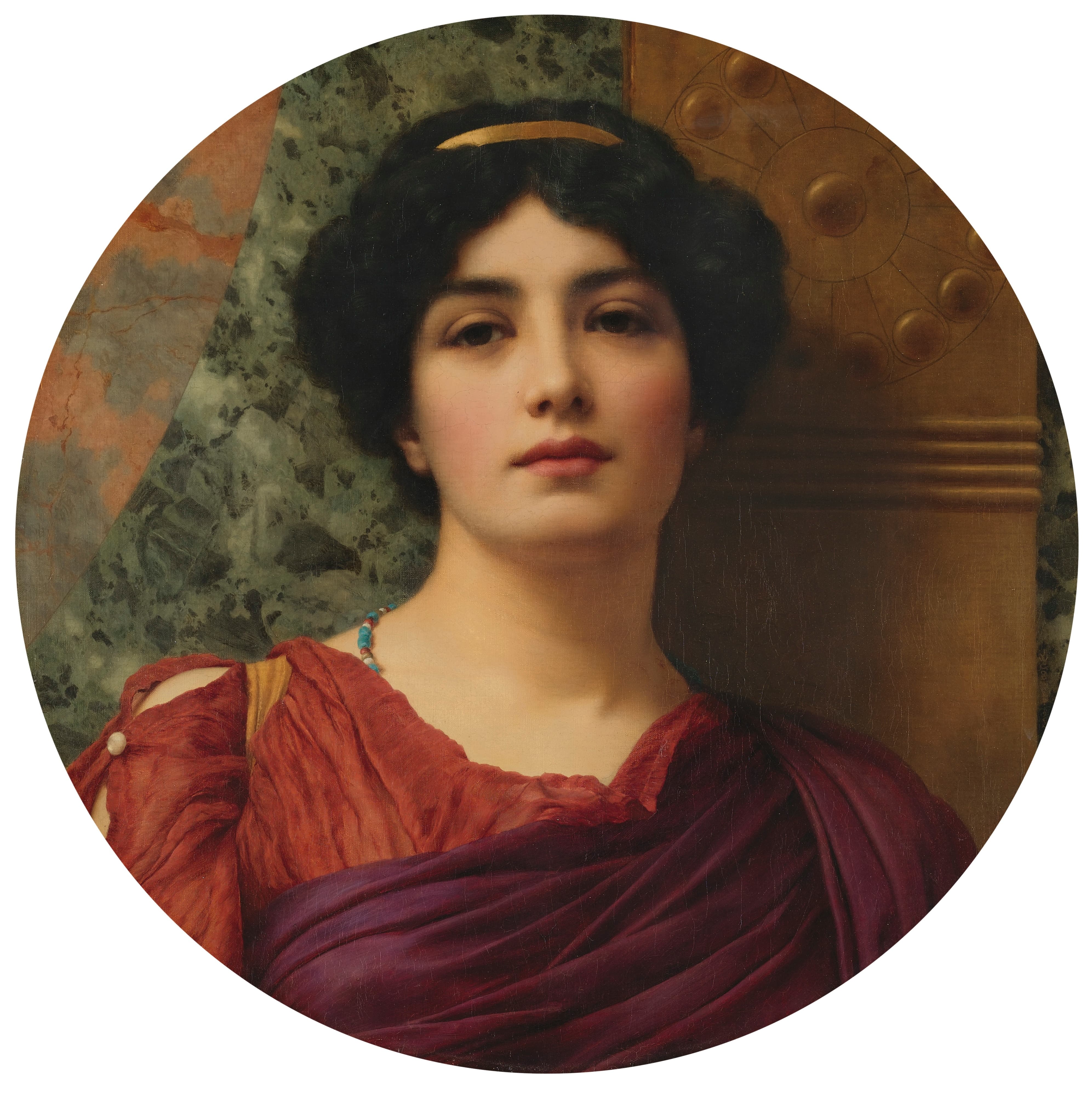 《沉思》（Contemplation）｜约翰·威廉·戈德沃德 John William Godward｜1903