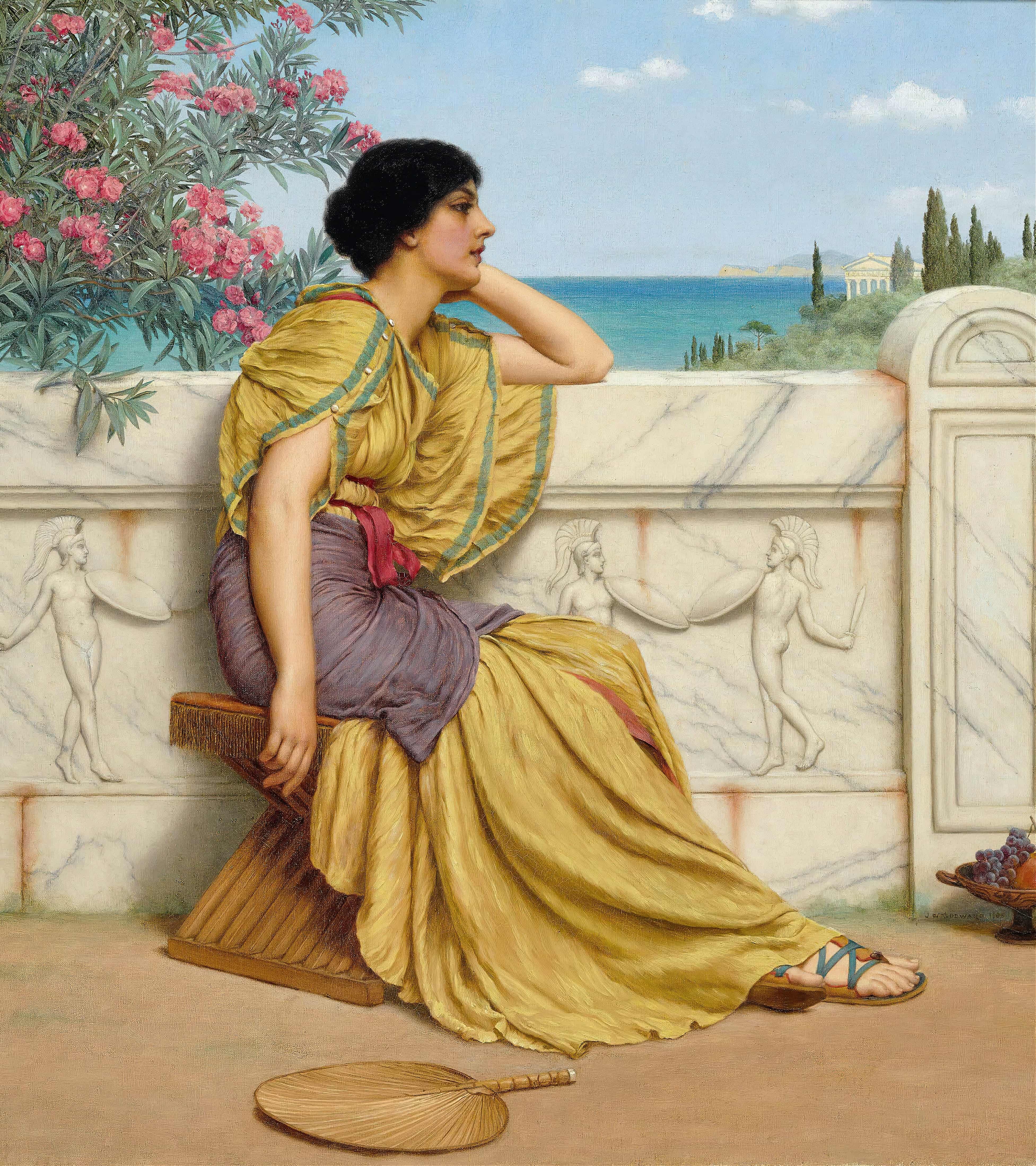 《休闲时间》（Leisure Hours）｜约翰·威廉·戈德沃德 John William Godward｜1905