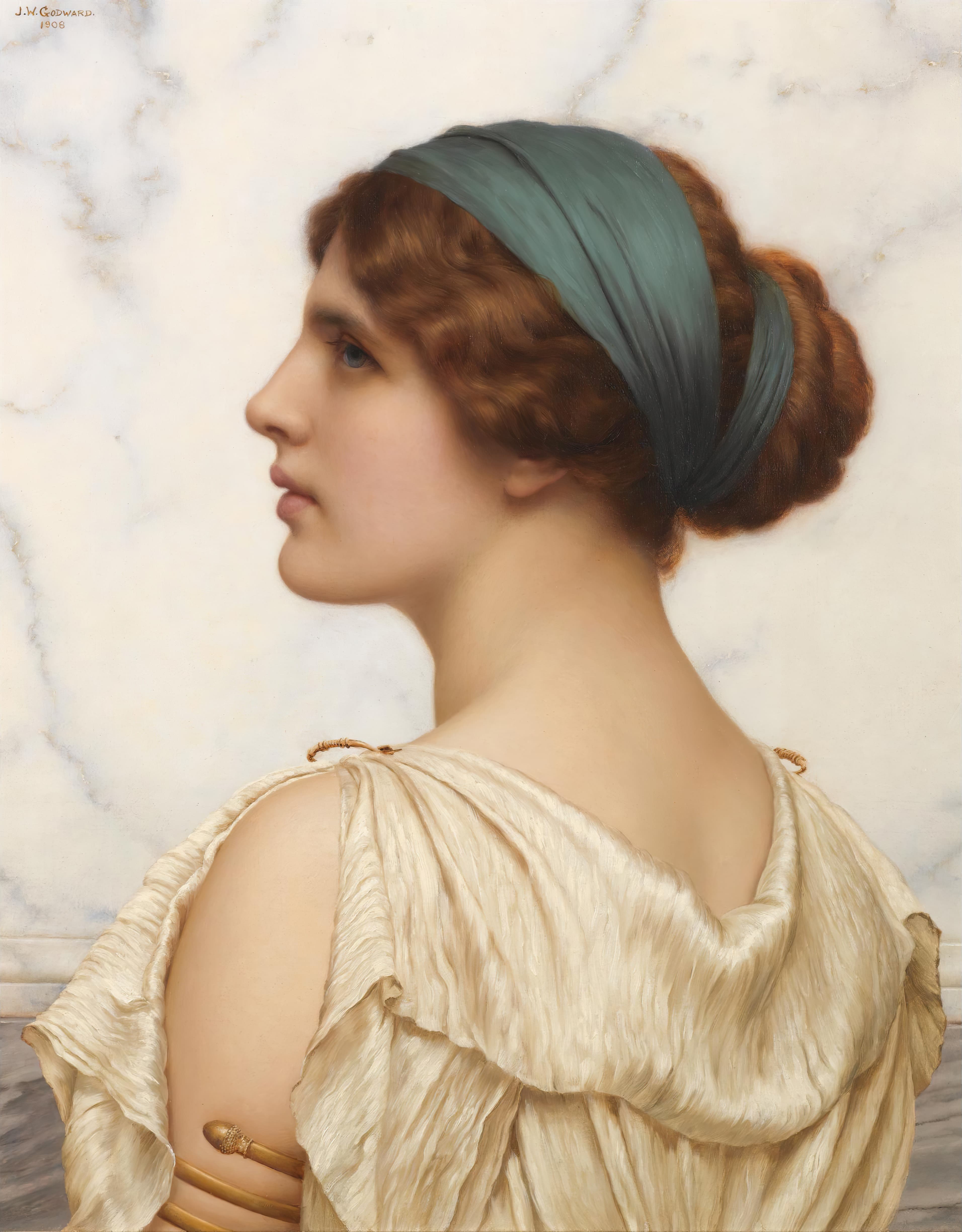 《亚特兰大》（Atalanta）｜约翰·威廉·戈德沃德 John William Godward｜1908