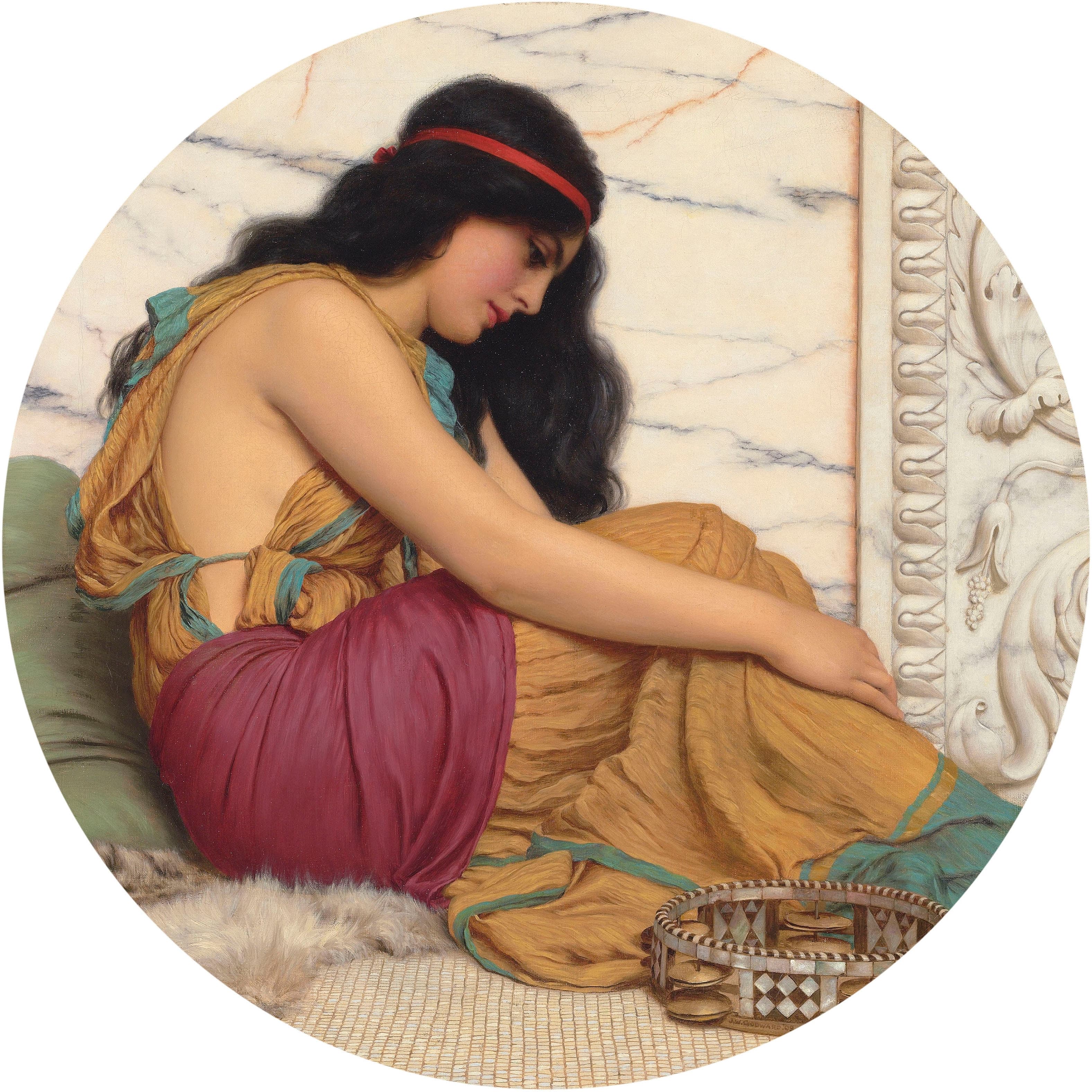 《疲惫的舞女》（The Tired Danseuse）｜约翰·威廉·戈德沃德 John William Godward｜1909