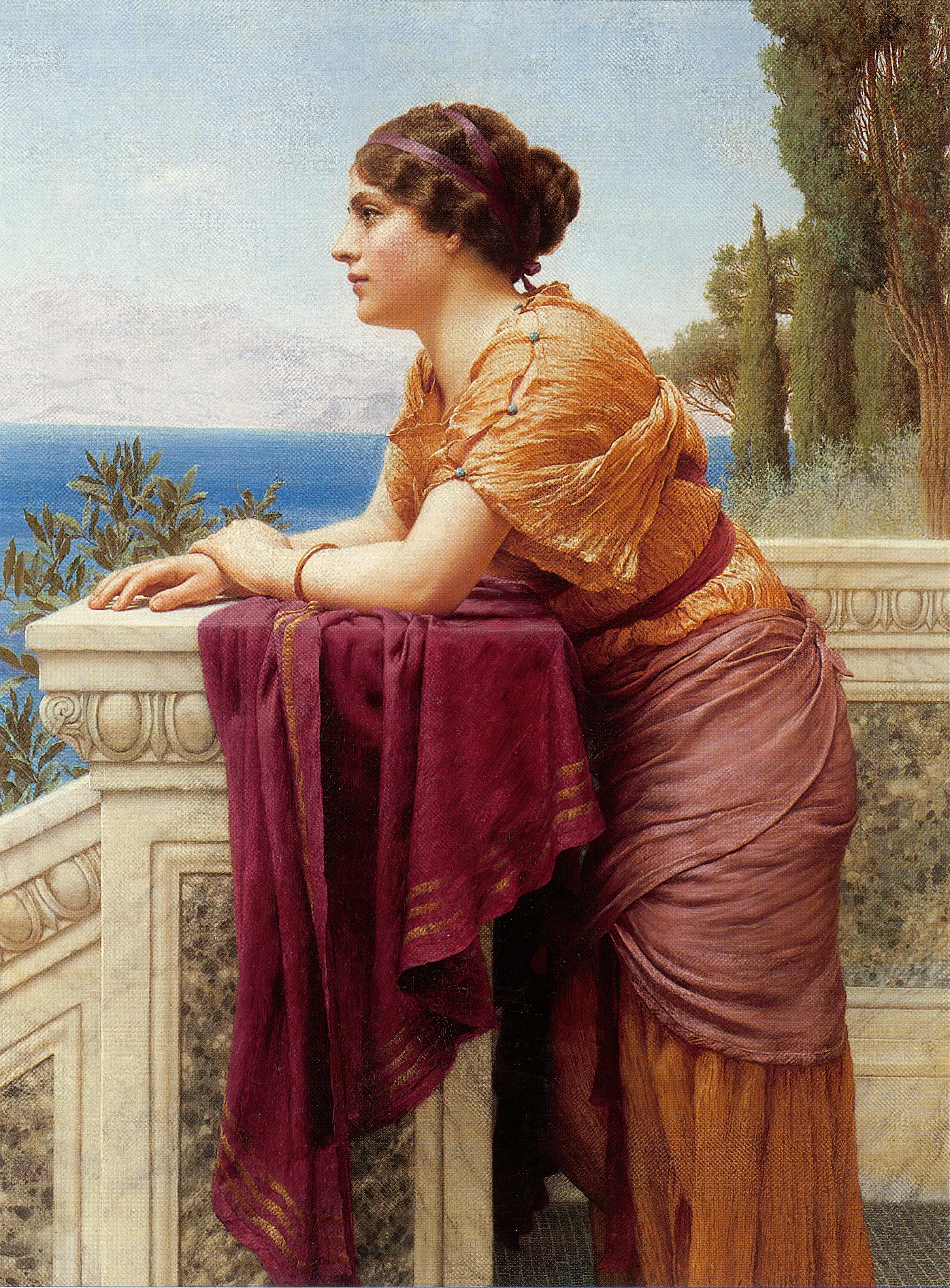 《丽城酒店》（The Belvedere）｜约翰·威廉·戈德沃德 John William Godward｜1913