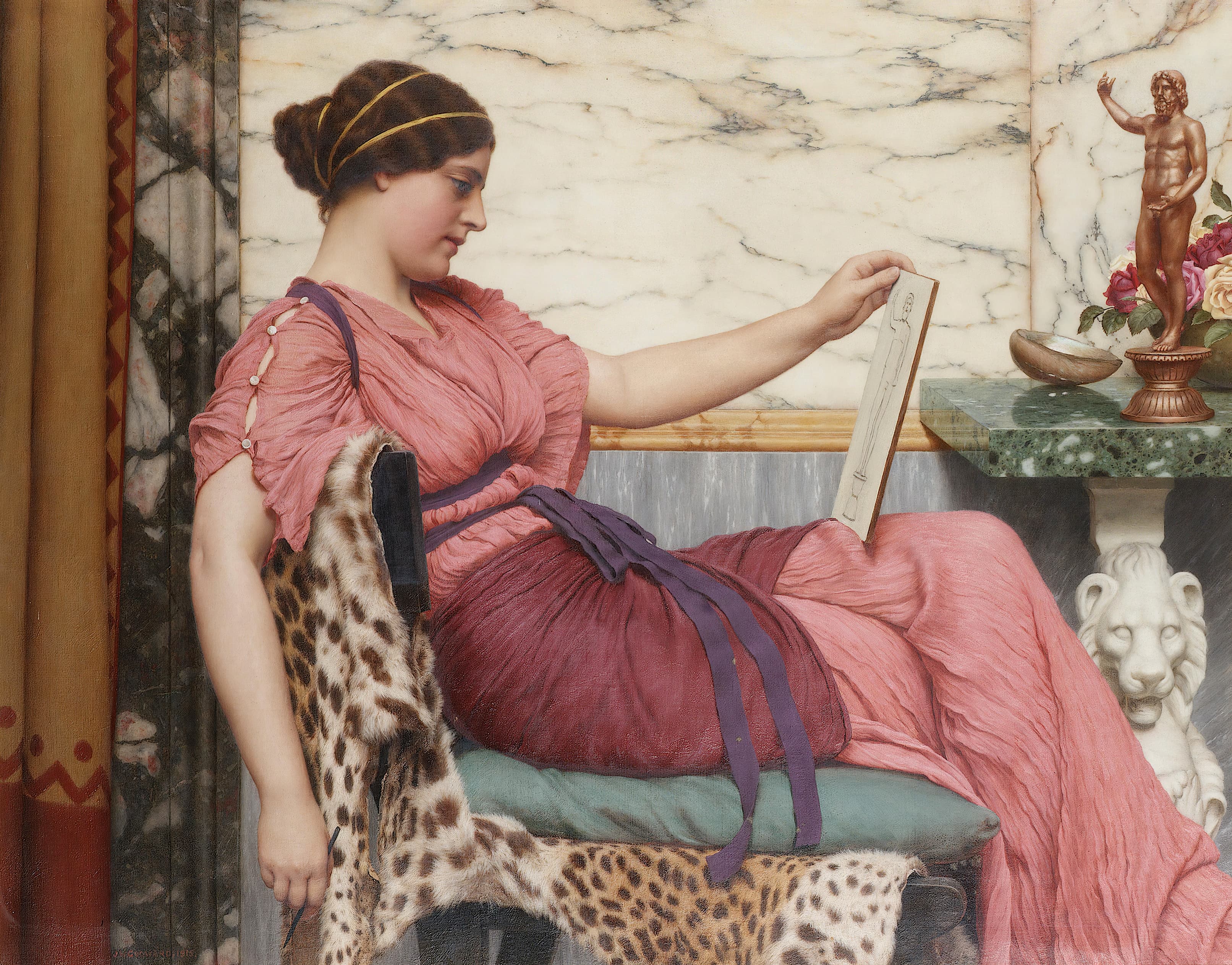 《业余爱好者》（An Amateur）｜约翰·威廉·戈德沃德 John William Godward｜1915