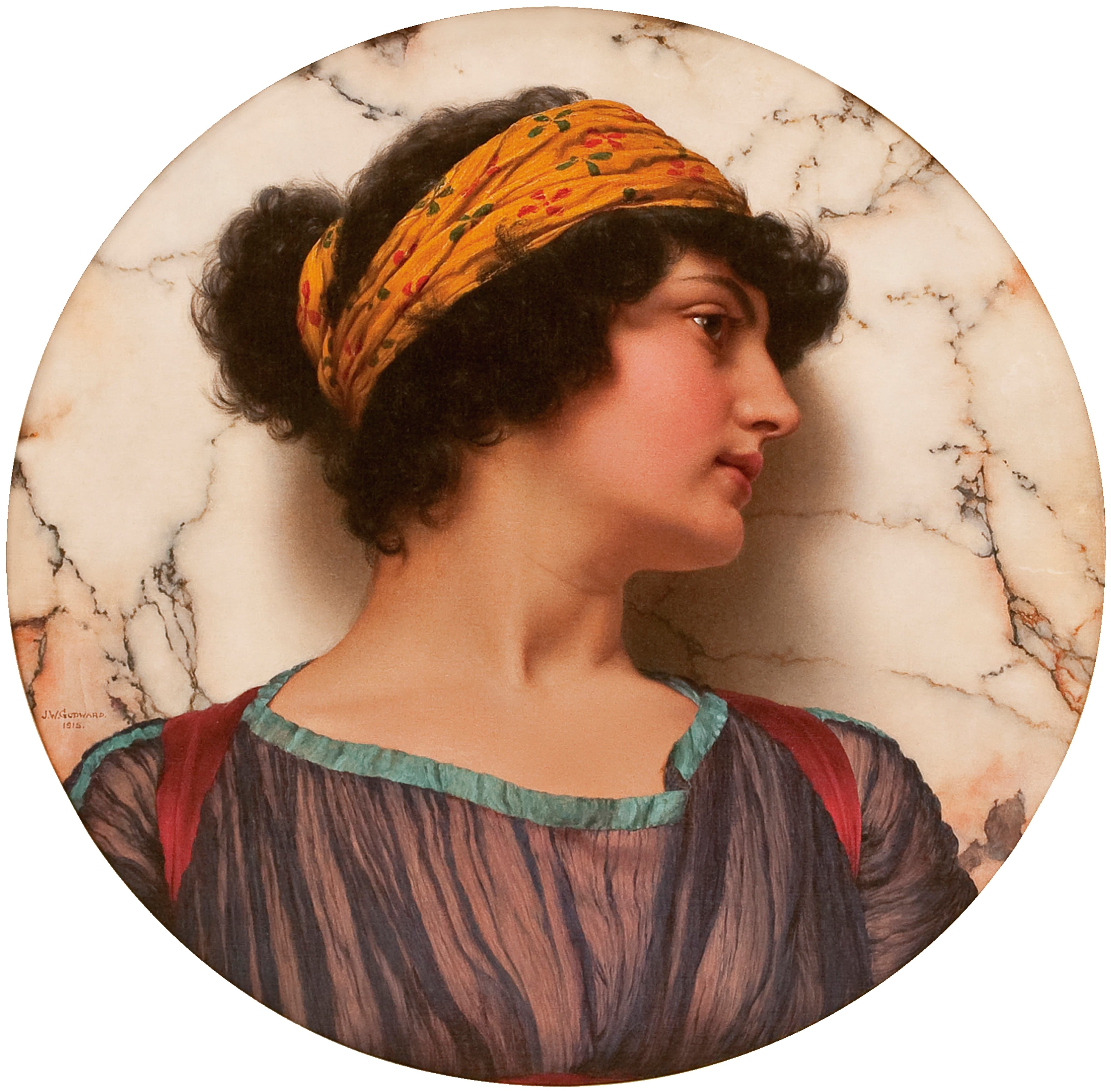 《安德罗克莱亚》（Androclea）｜约翰·威廉·戈德沃德 John William Godward｜1915