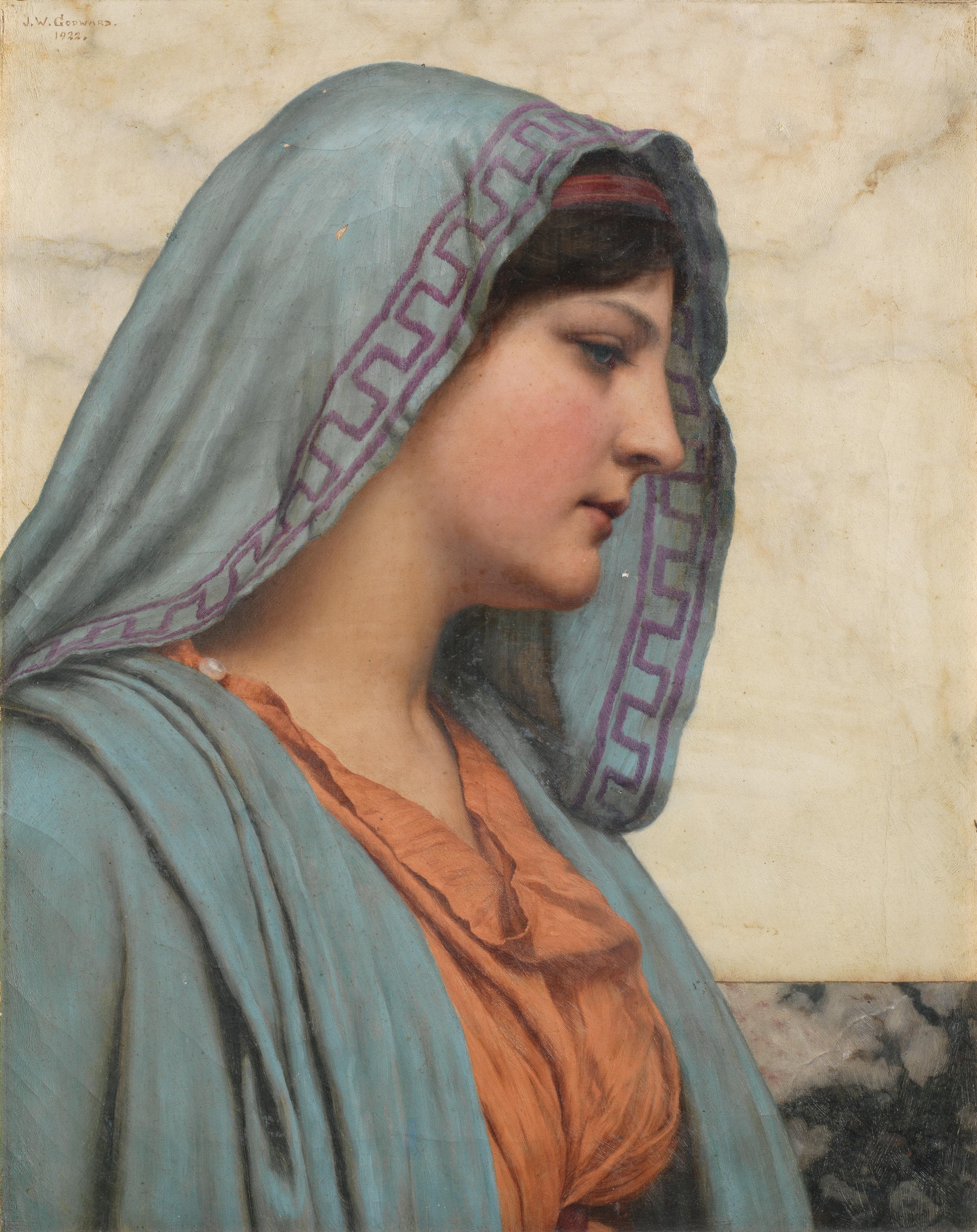 《塞西拉》（of Cythera）｜约翰·威廉·戈德沃德 John William Godward｜1922