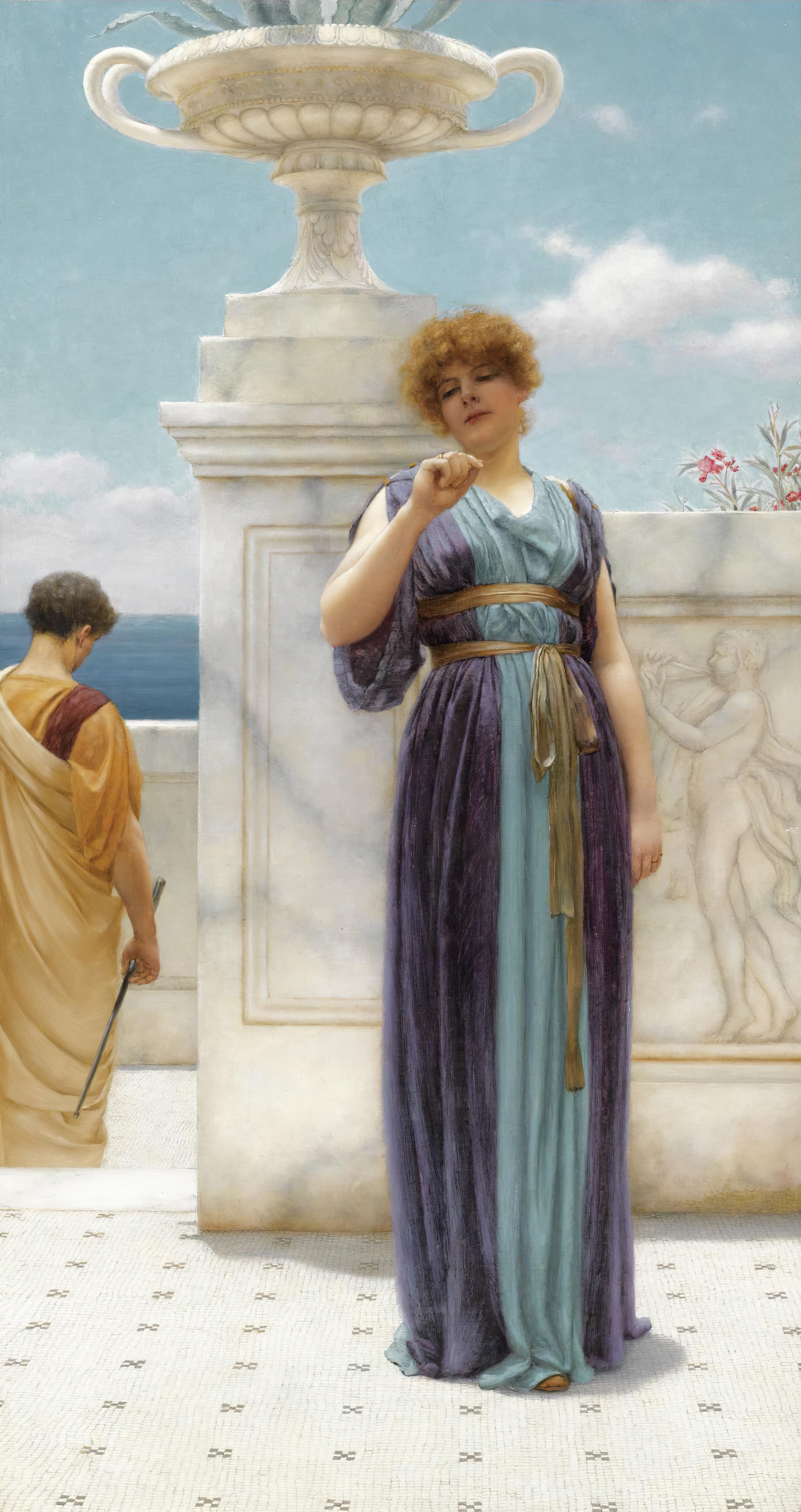 《订婚戒指》（The Engagement Ring）｜约翰·威廉·戈德沃德 John William Godward｜不明