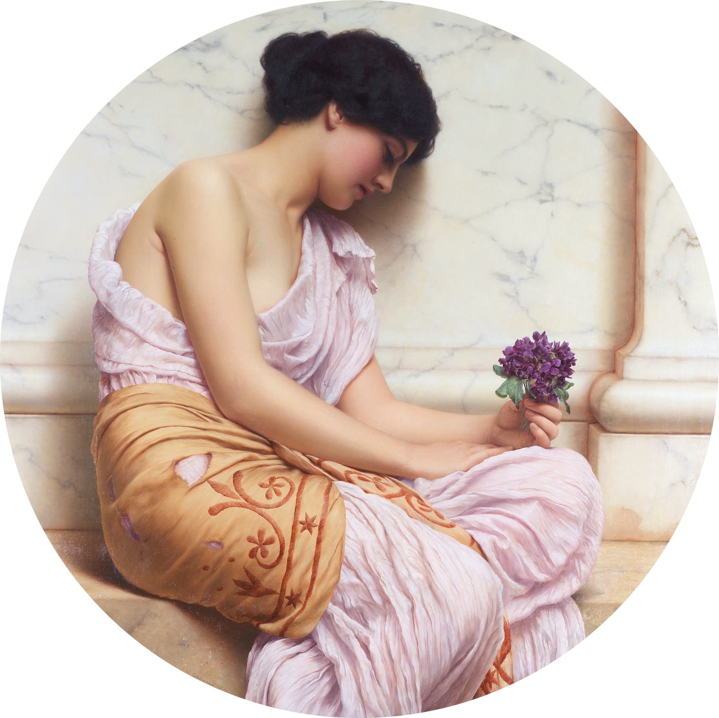 《紫罗兰，甜紫罗兰》（Violets, Sweet Violets）｜约翰·威廉·戈德沃德 John William Godward｜不明