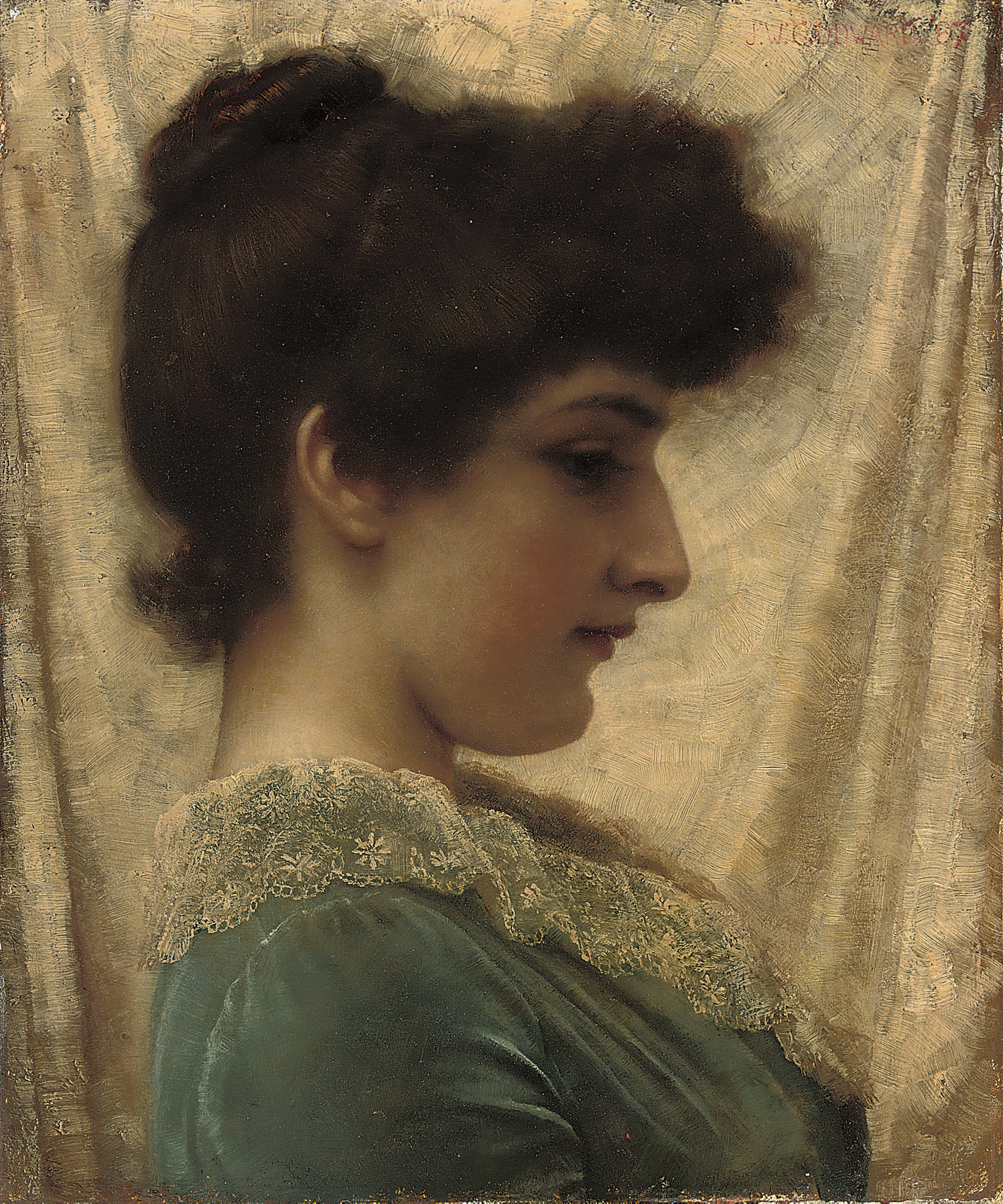 《朵拉 1887》（Dora 1887）｜约翰·威廉·戈德沃德 John William Godward｜不明
