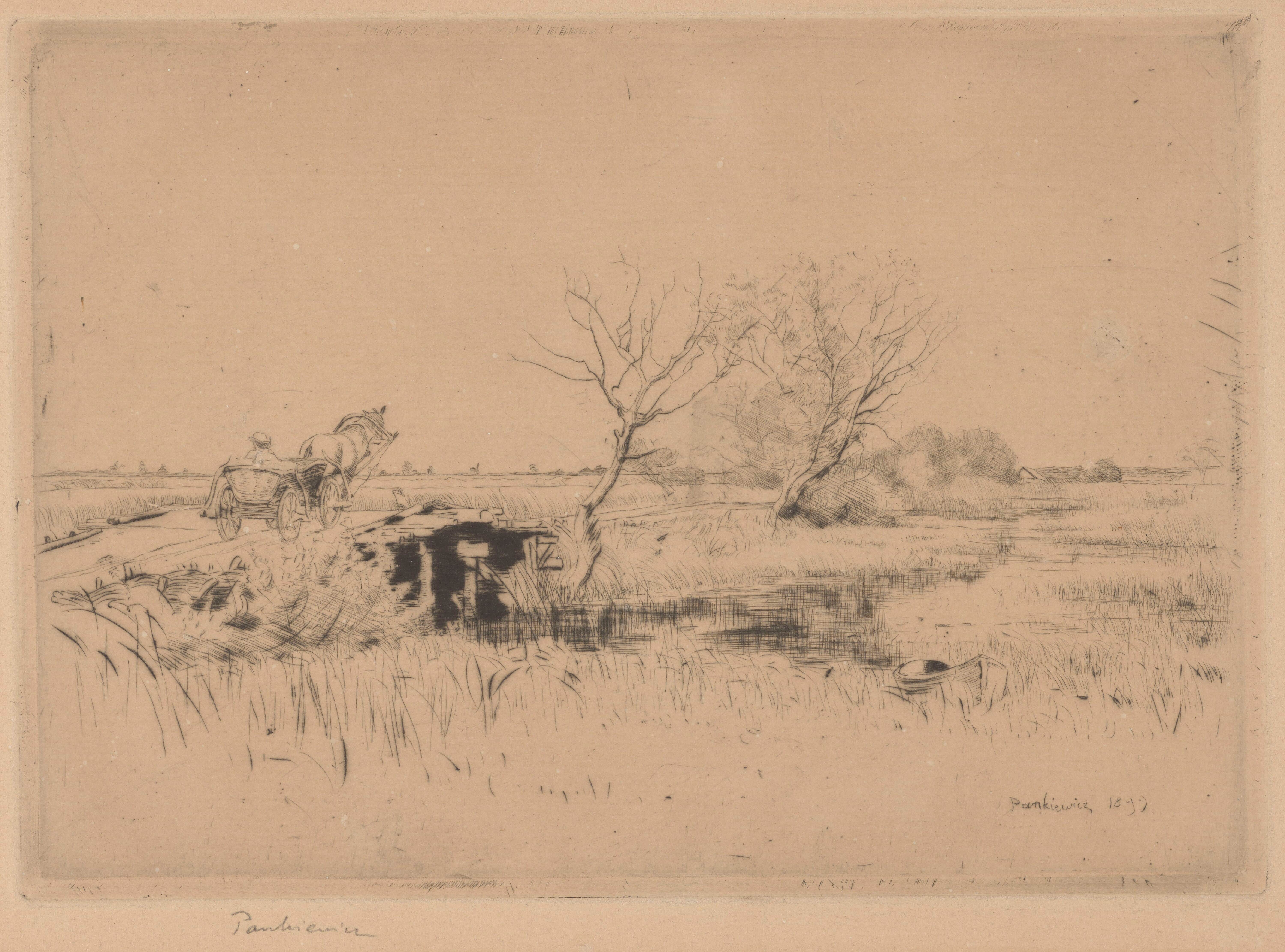 《Polesie I 的平斯克运河》（The Pinsk Canal in Polesie I）｜约瑟夫·潘凯维奇 Józef Pankiewicz｜1899