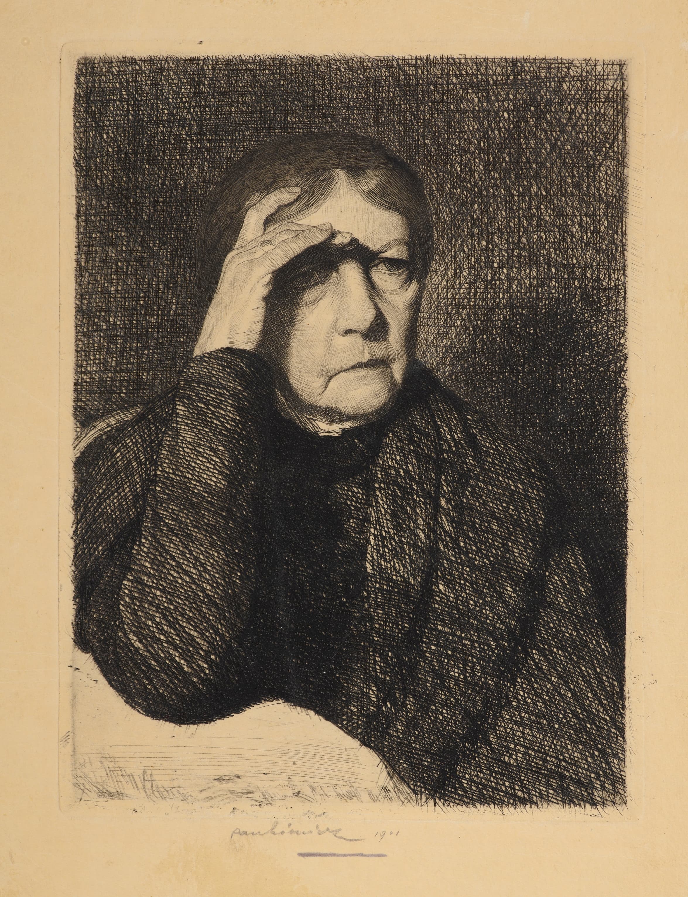《艺术家母亲的肖像》（Portrait of the artist’s mother）｜约瑟夫·潘凯维奇 Józef Pankiewicz｜1900