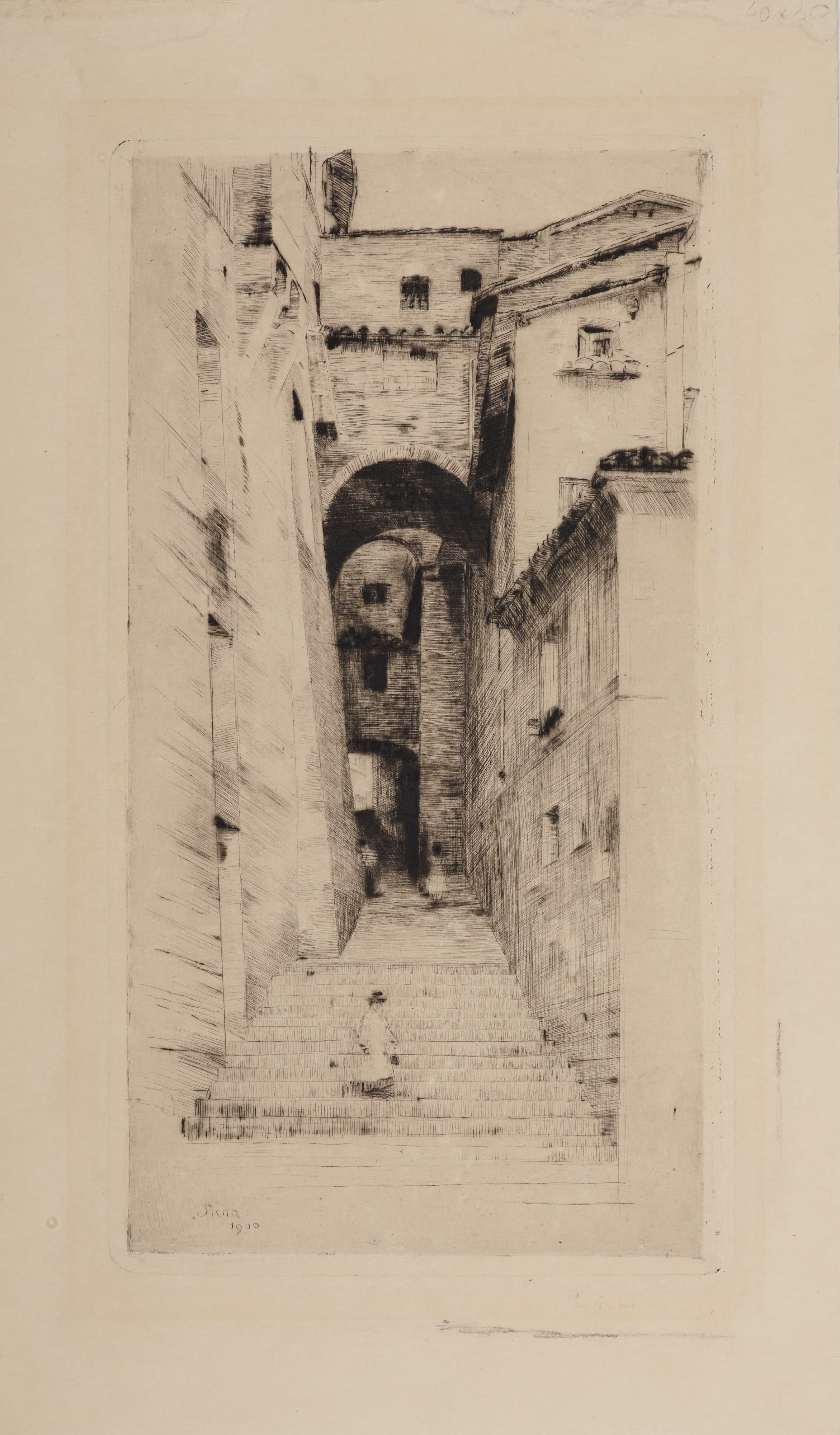 《锡耶纳 I 街》（Street in Siena I）｜约瑟夫·潘凯维奇 Józef Pankiewicz｜1900