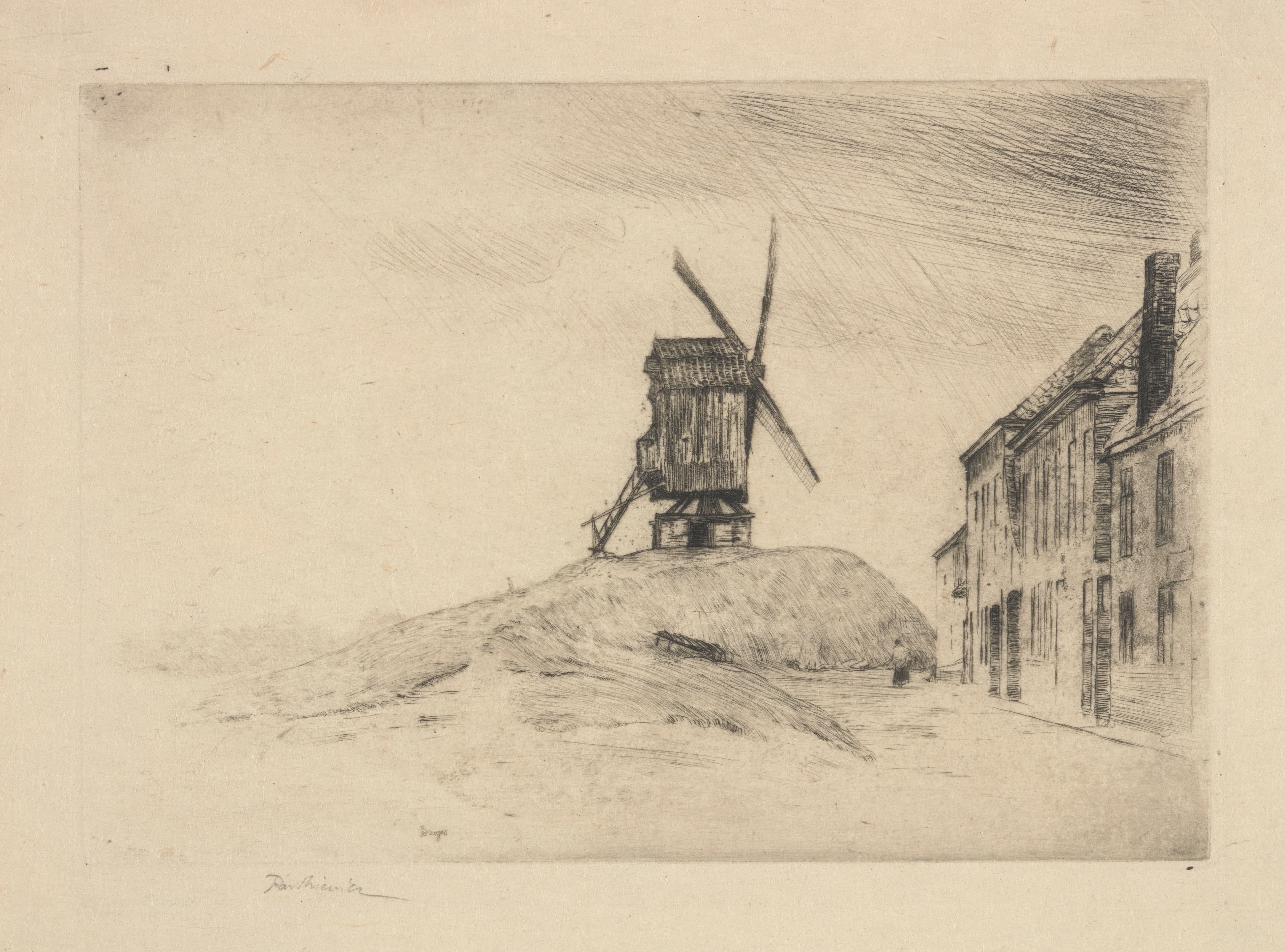 《布鲁日的风车》（Windmill in Bruges）｜约瑟夫·潘凯维奇 Józef Pankiewicz｜1902