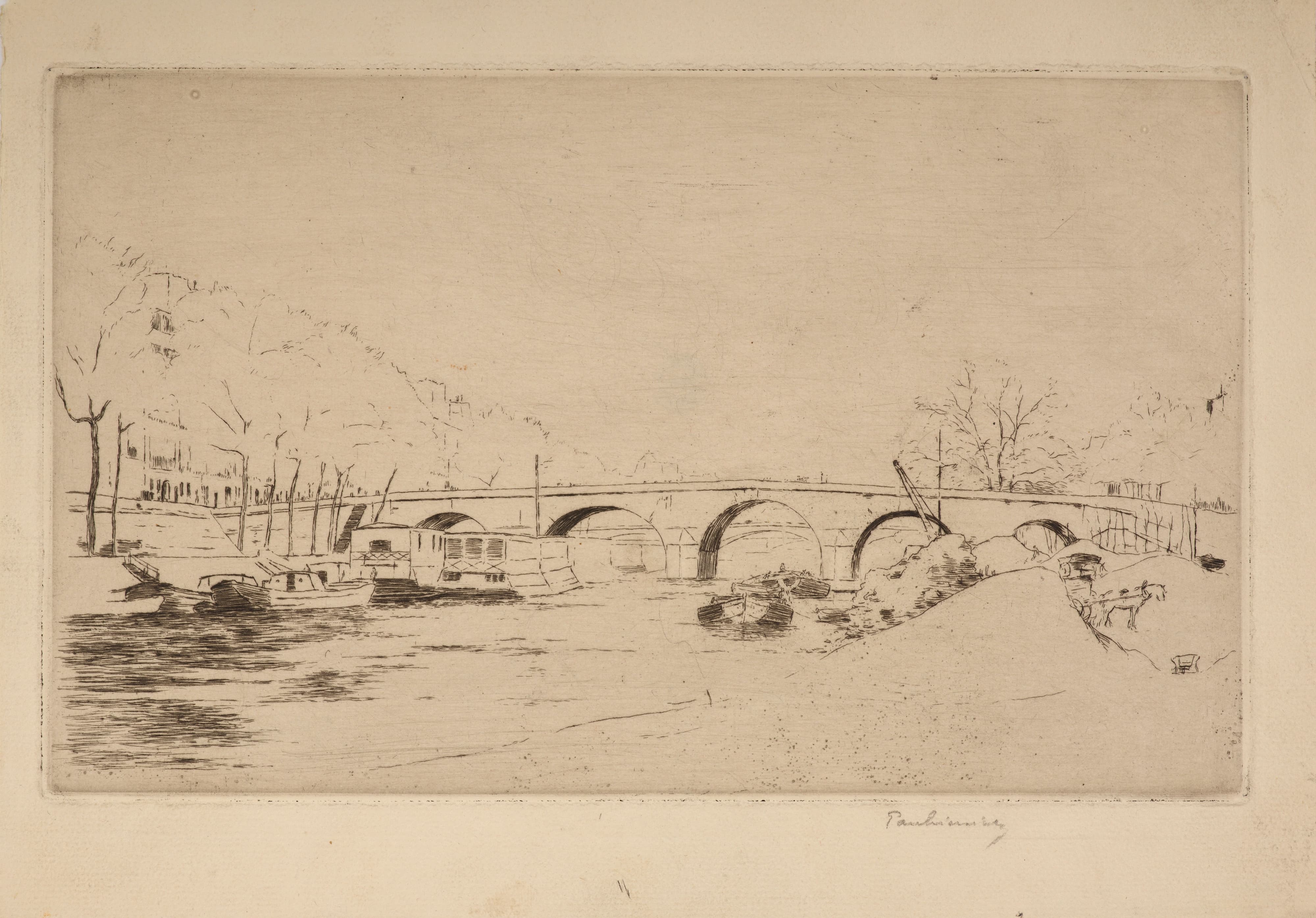 《巴黎玛丽桥》（Pont Marie in Paris）｜约瑟夫·潘凯维奇 Józef Pankiewicz｜1903