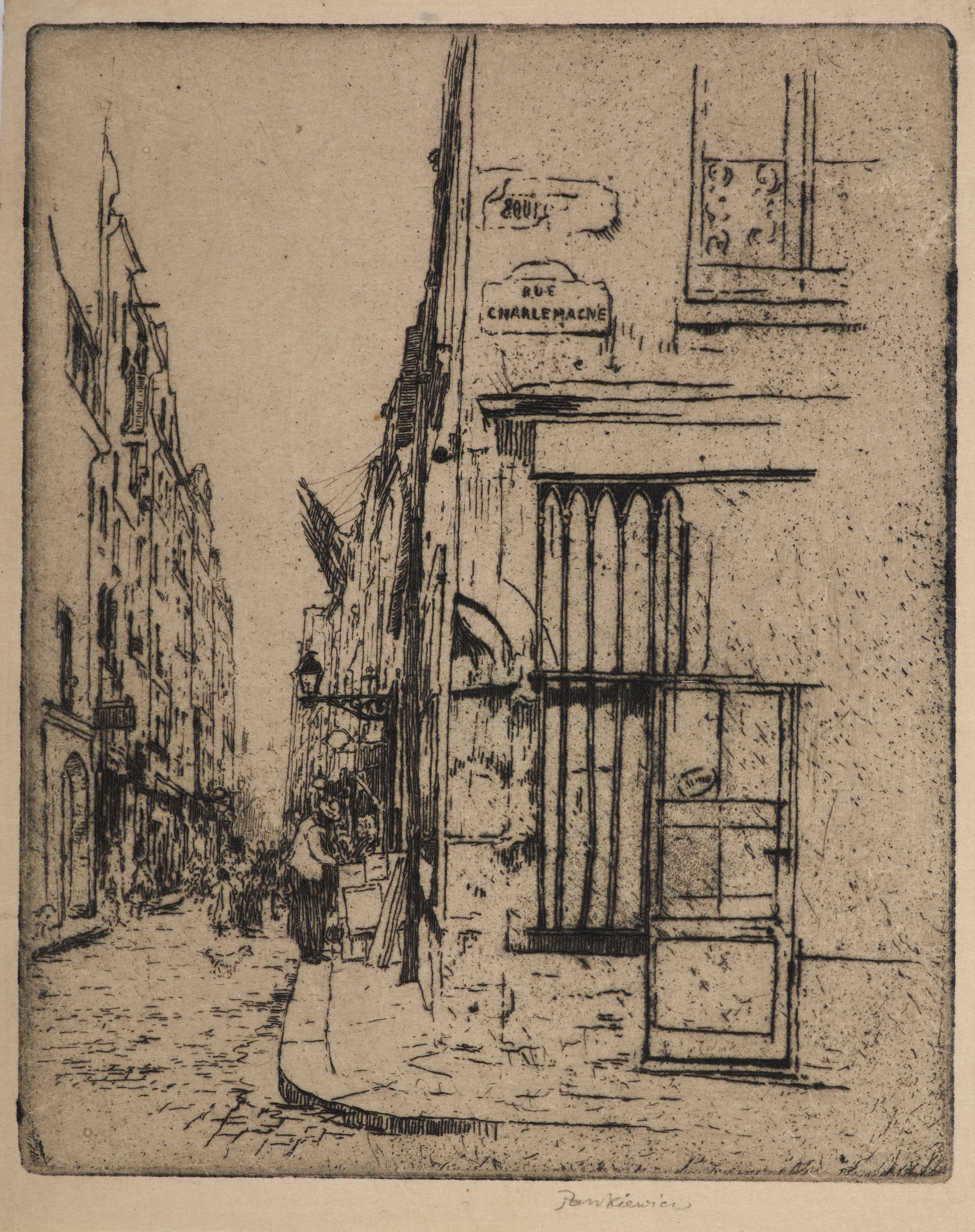 《巴黎查理曼街》（Charlemagne Street in Paris）｜约瑟夫·潘凯维奇 Józef Pankiewicz｜1904