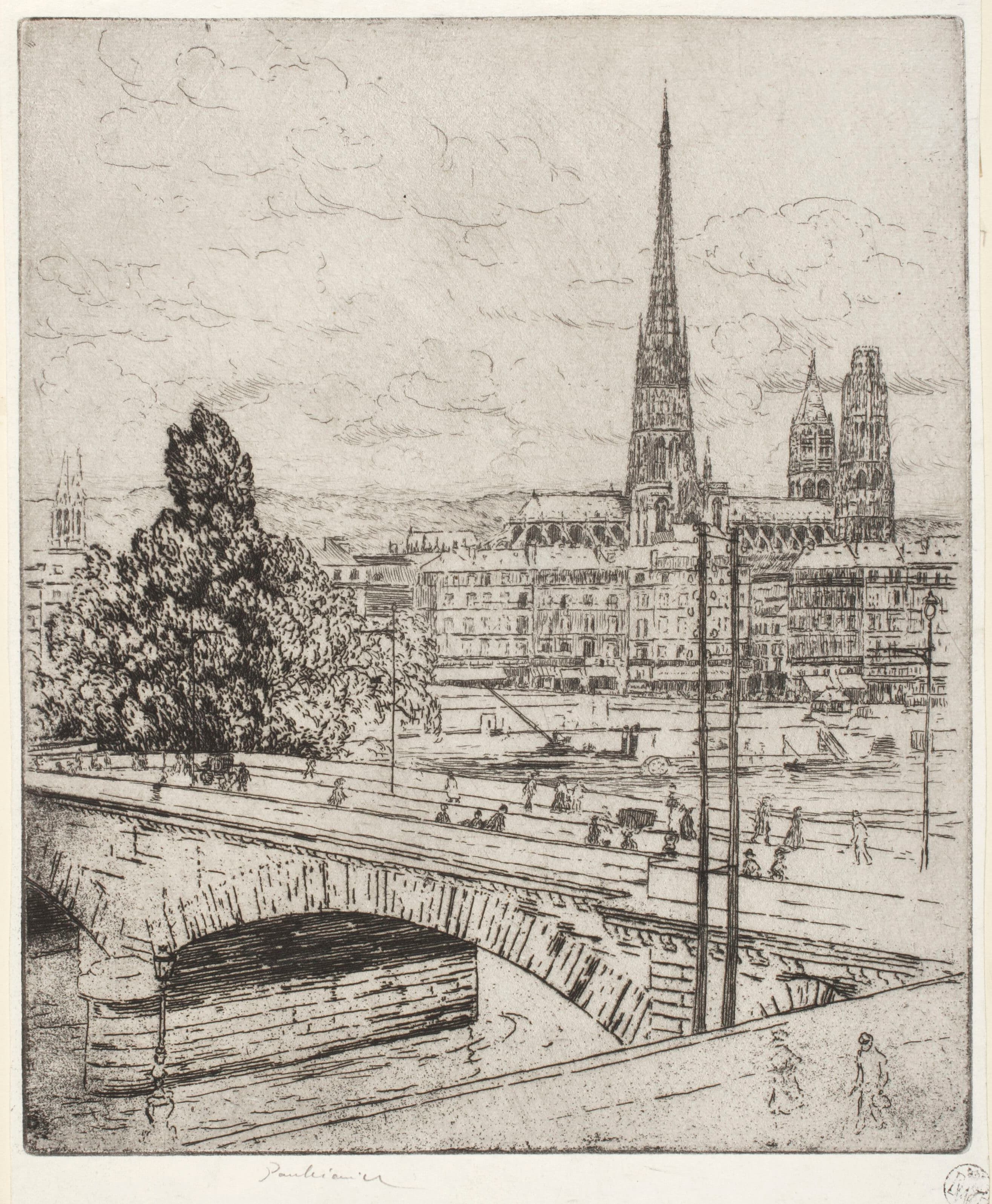 《鲁昂高乃依桥》（Pont Corneille in Rouen）｜约瑟夫·潘凯维奇 Józef Pankiewicz｜1904