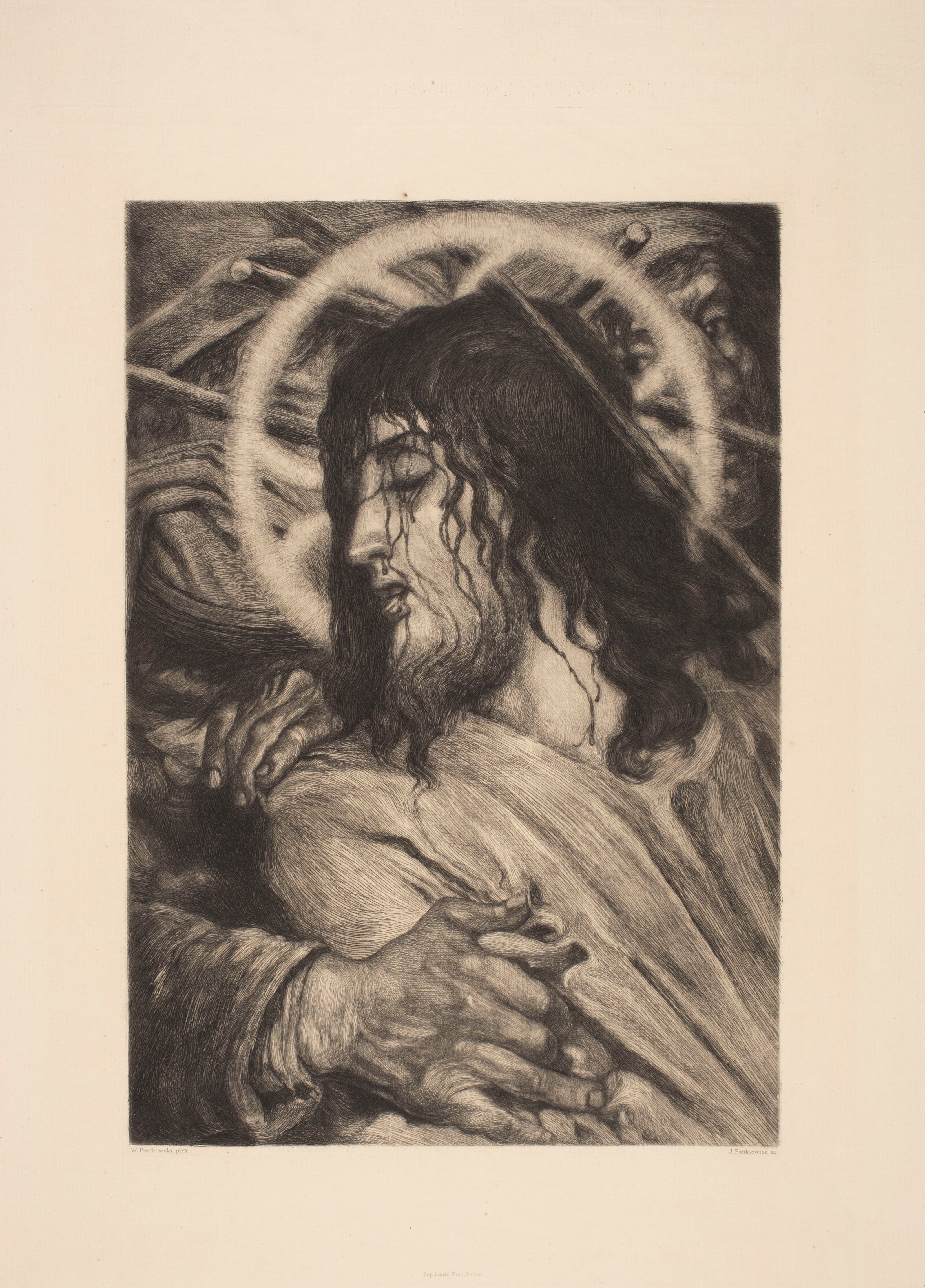 《基督殉道，第三州》（Christ Martyred, state III）｜约瑟夫·潘凯维奇 Józef Pankiewicz｜1905