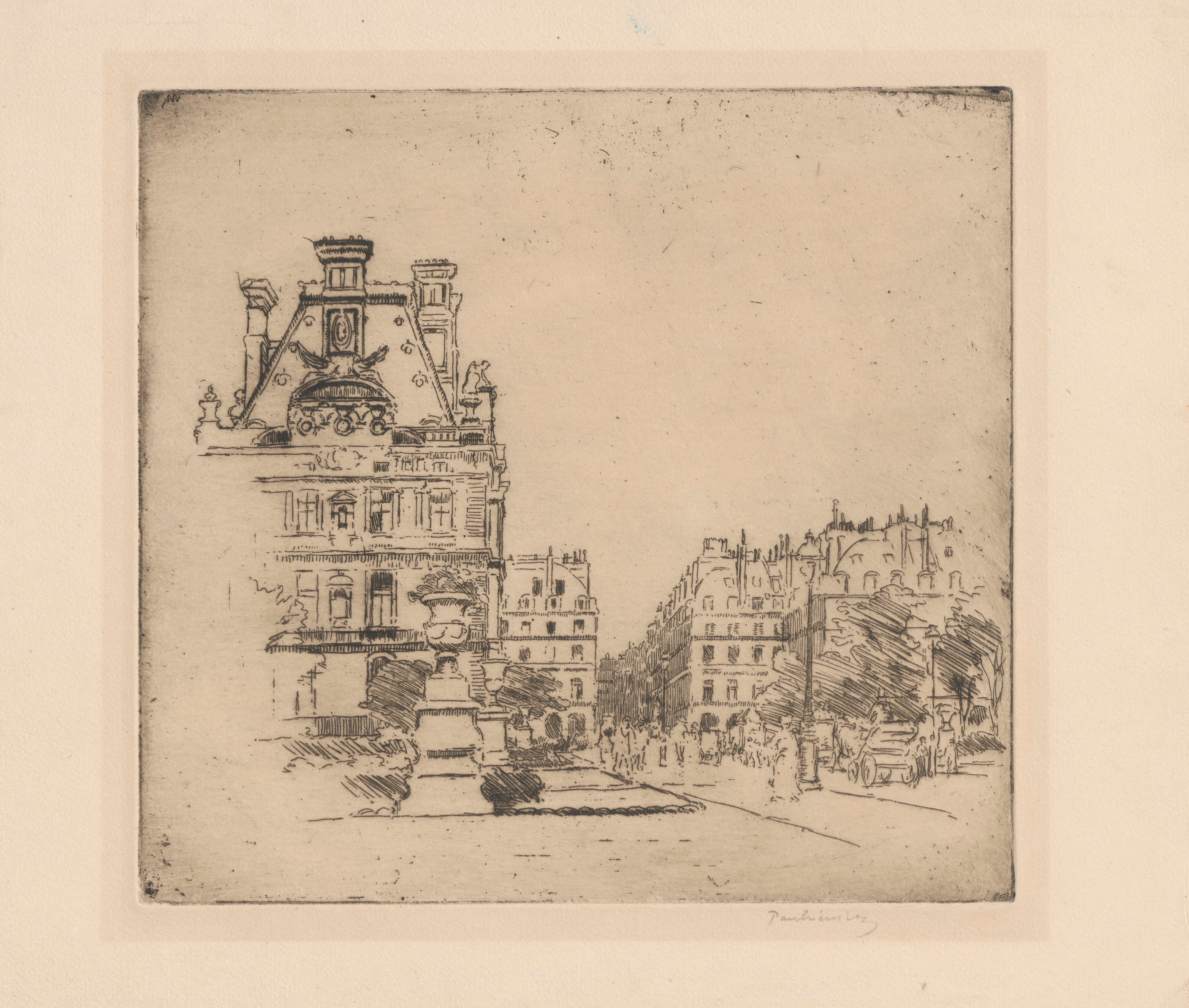 《巴黎杜乐丽街》（Des Tuileries Street, Paris）｜约瑟夫·潘凯维奇 Józef Pankiewicz｜1906