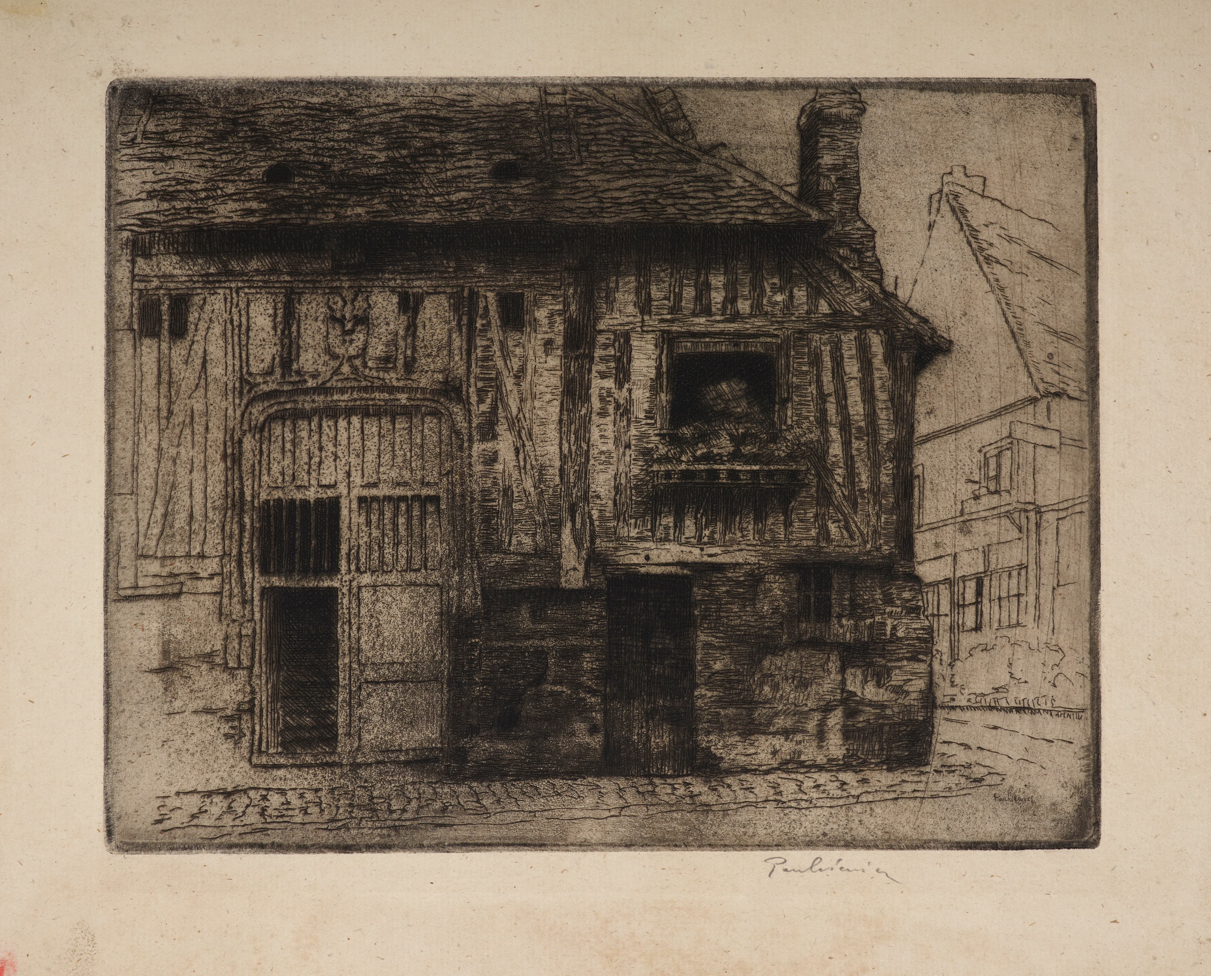 《翁弗勒尔的老房子》（Old house in Honfleur）｜约瑟夫·潘凯维奇 Józef Pankiewicz｜1906