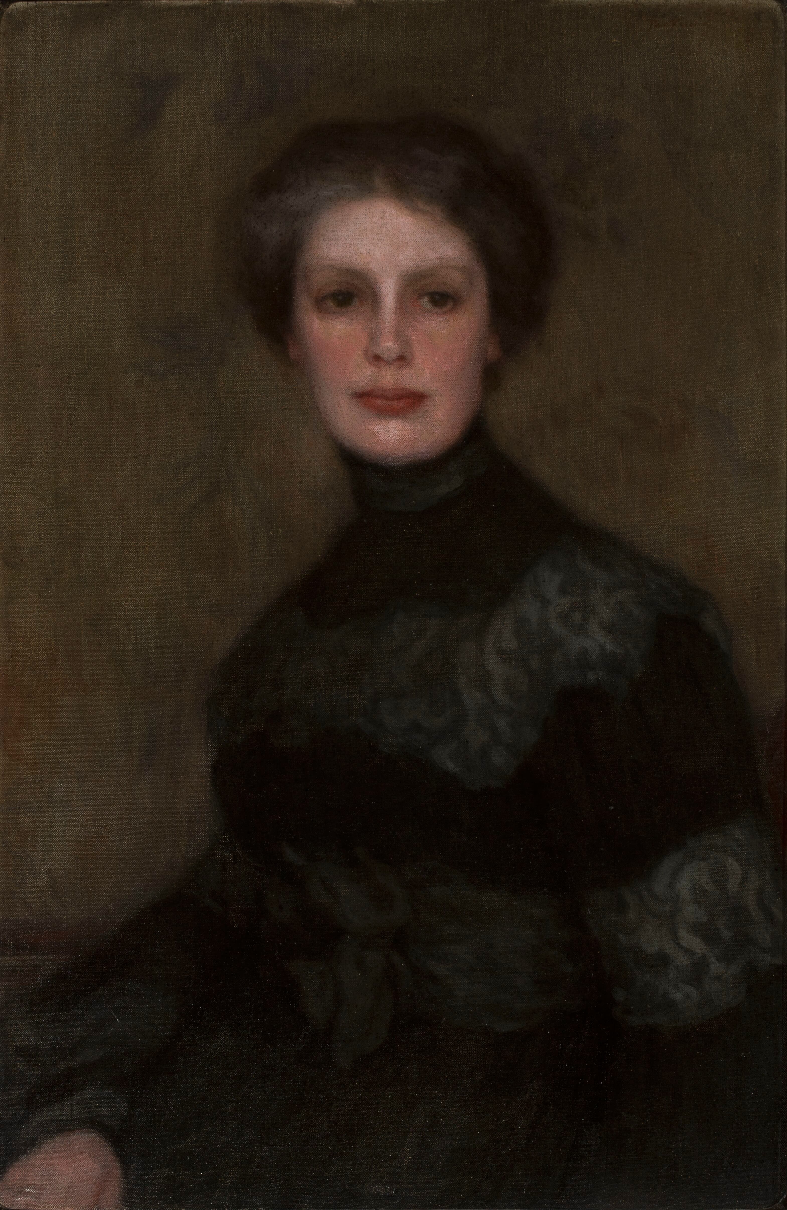 《万达·库拉科斯卡的肖像》（Portrait of Wanda Kułakowska）｜约瑟夫·潘凯维奇 Józef Pankiewicz｜between 1906 and 1907