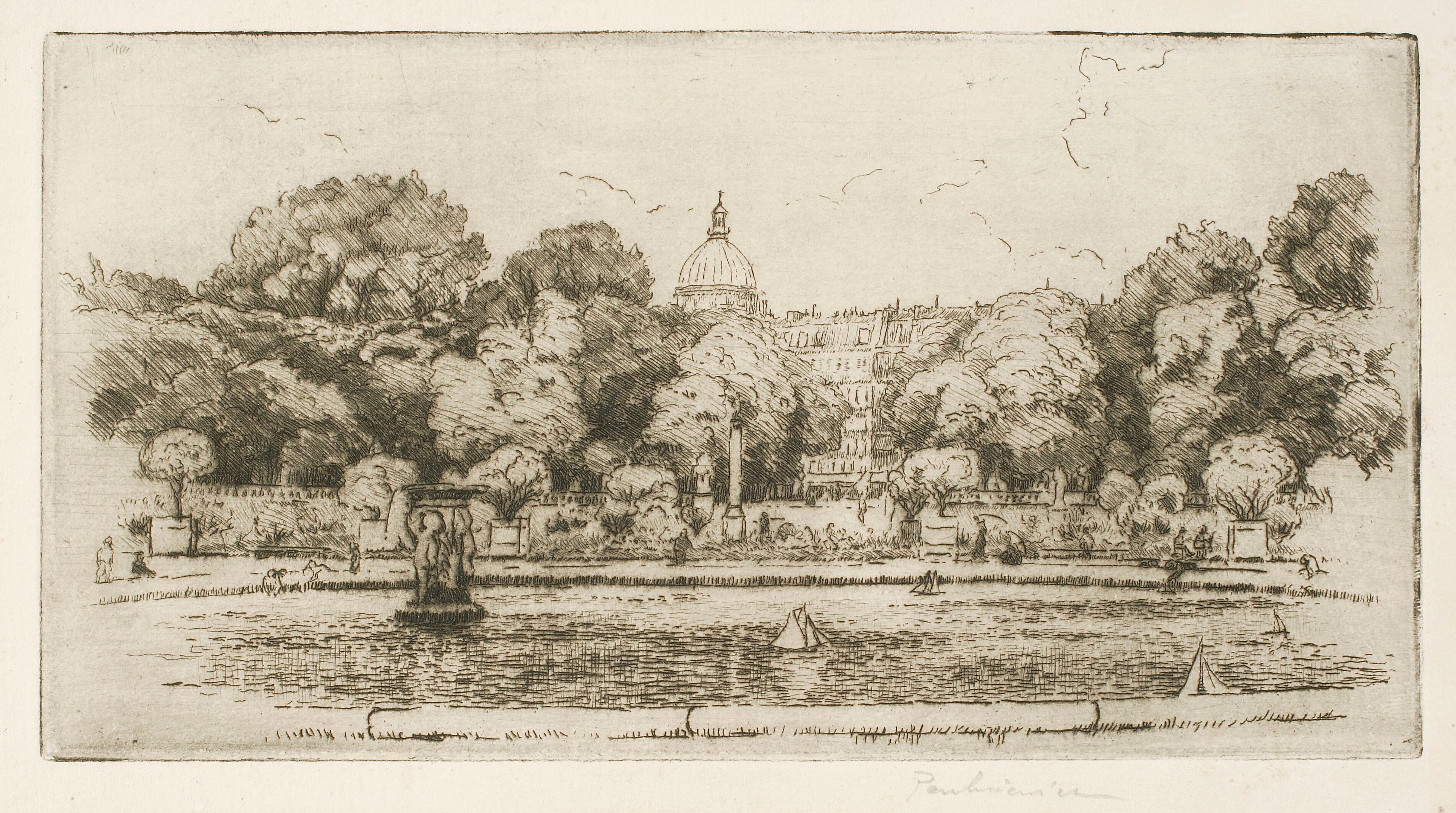 《巴黎卢森堡花园》（The Lusembourg Gardens in Paris）｜约瑟夫·潘凯维奇 Józef Pankiewicz｜1906