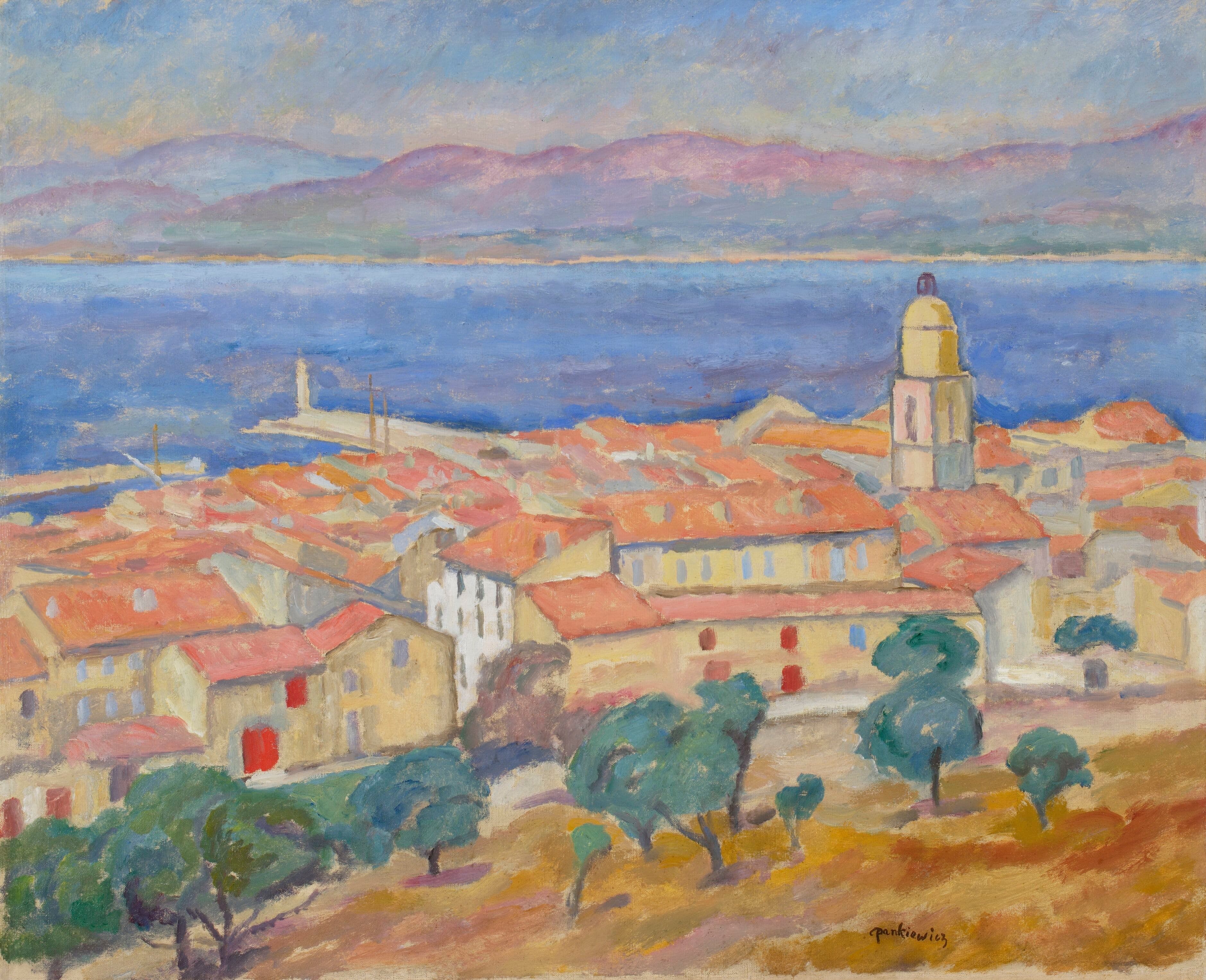 《圣特罗佩的视图》（View of Saint-Tropez）｜约瑟夫·潘凯维奇 Józef Pankiewicz｜约 1911