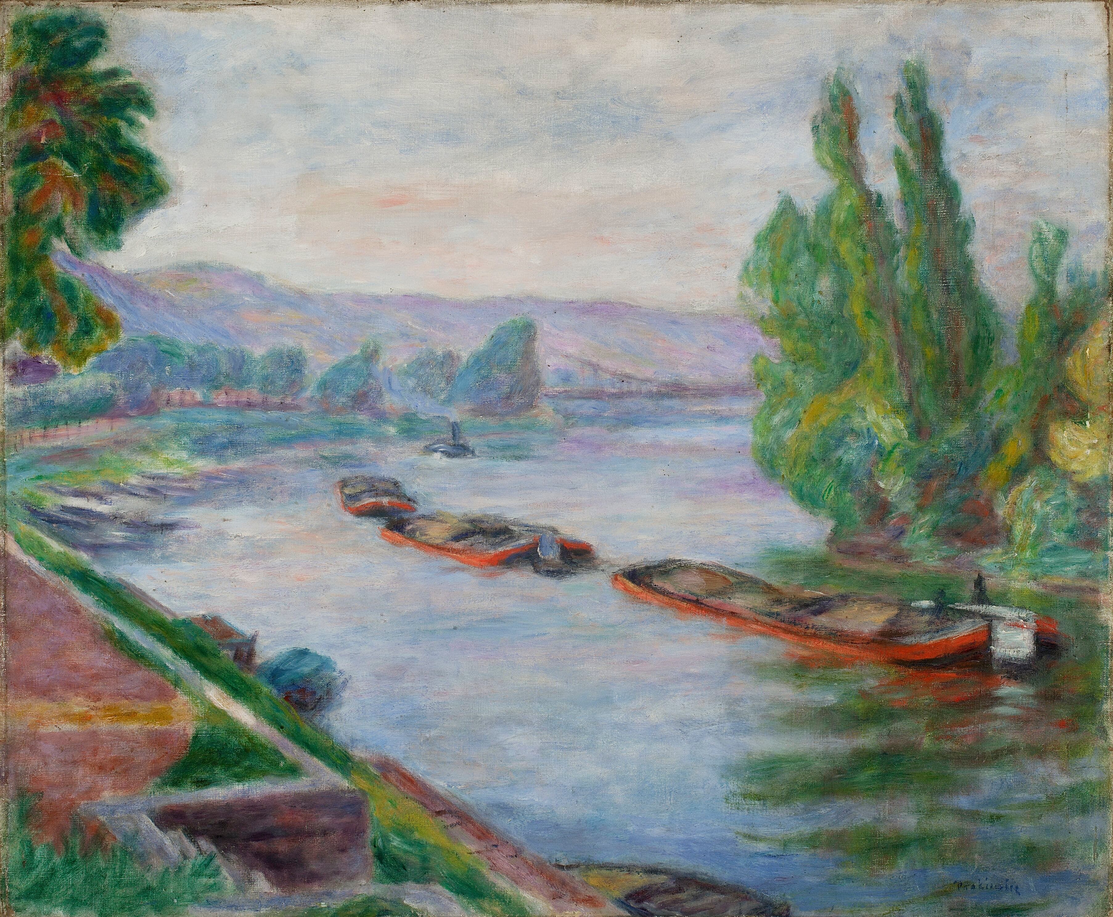 《Les Andelys 的塞纳河》（Seine in Les Andelys）｜约瑟夫·潘凯维奇 Józef Pankiewicz｜1920