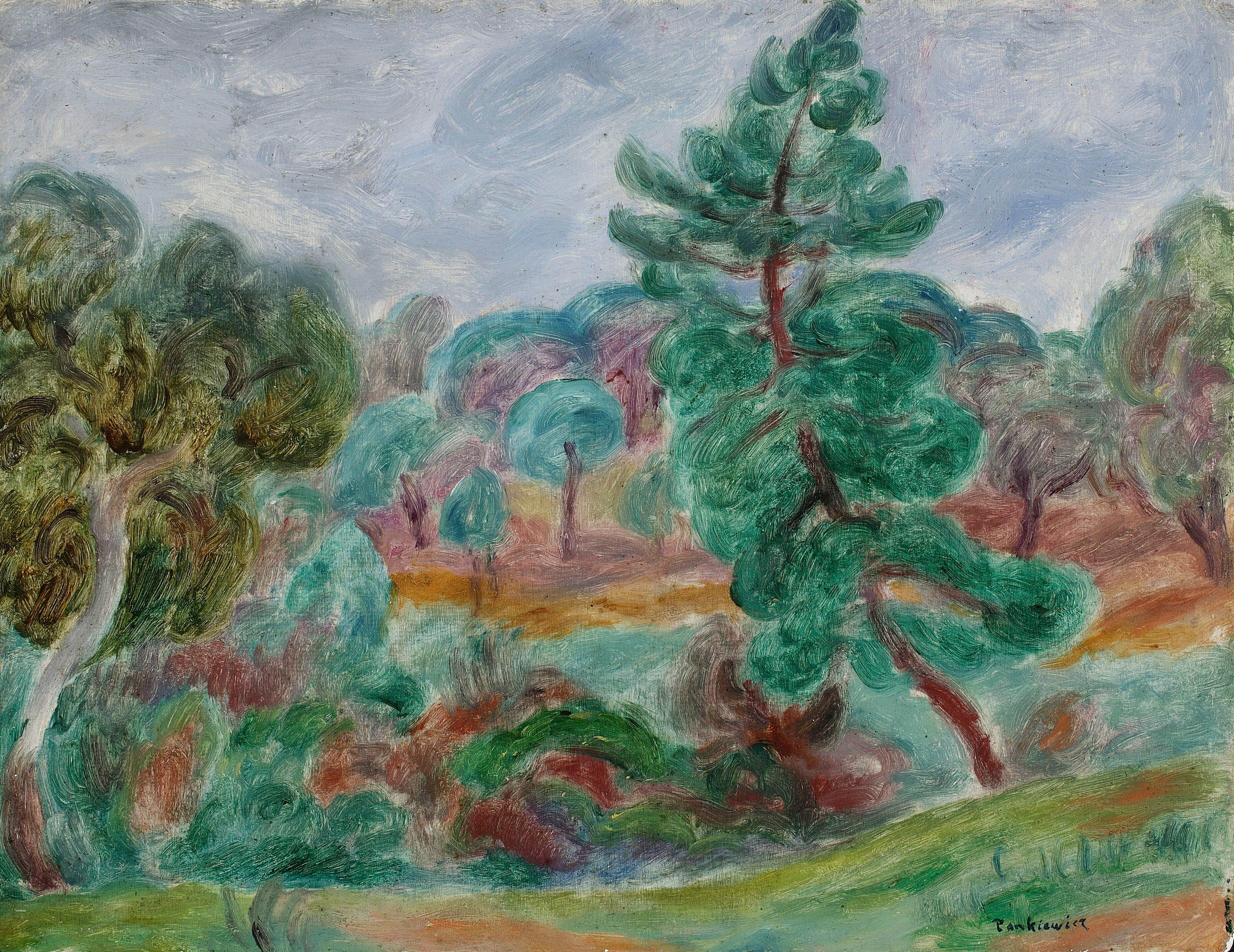《圣特罗佩的风景》（Landscape from Saint-Tropez）｜约瑟夫·潘凯维奇 Józef Pankiewicz｜1921