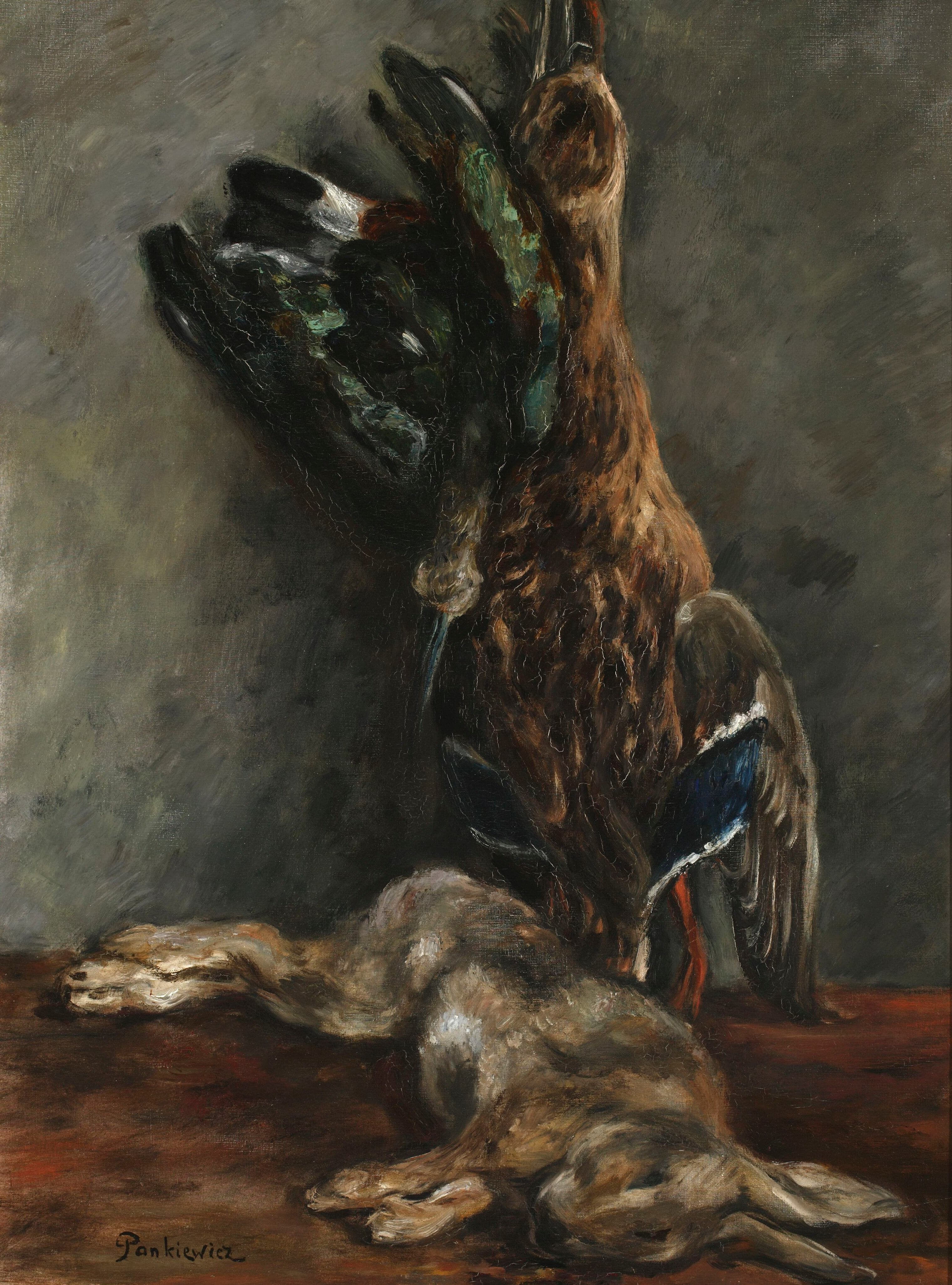 《野兔和野鸟》（Hare and wild birds）｜约瑟夫·潘凯维奇 Józef Pankiewicz｜1928