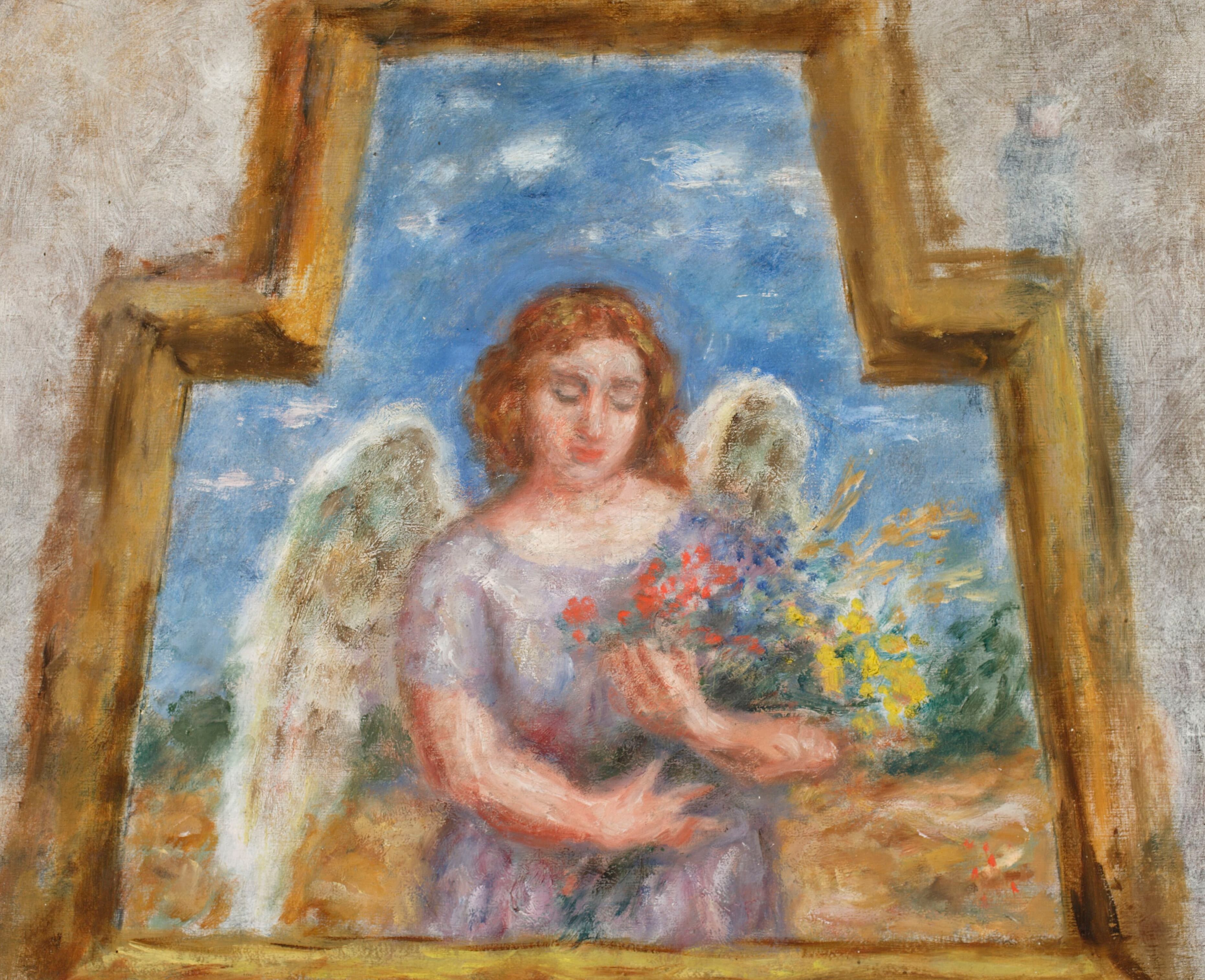 《天使与一把谷穗和花》（Angel with a handful of grain ears and flower）｜约瑟夫·潘凯维奇 Józef Pankiewicz｜1929