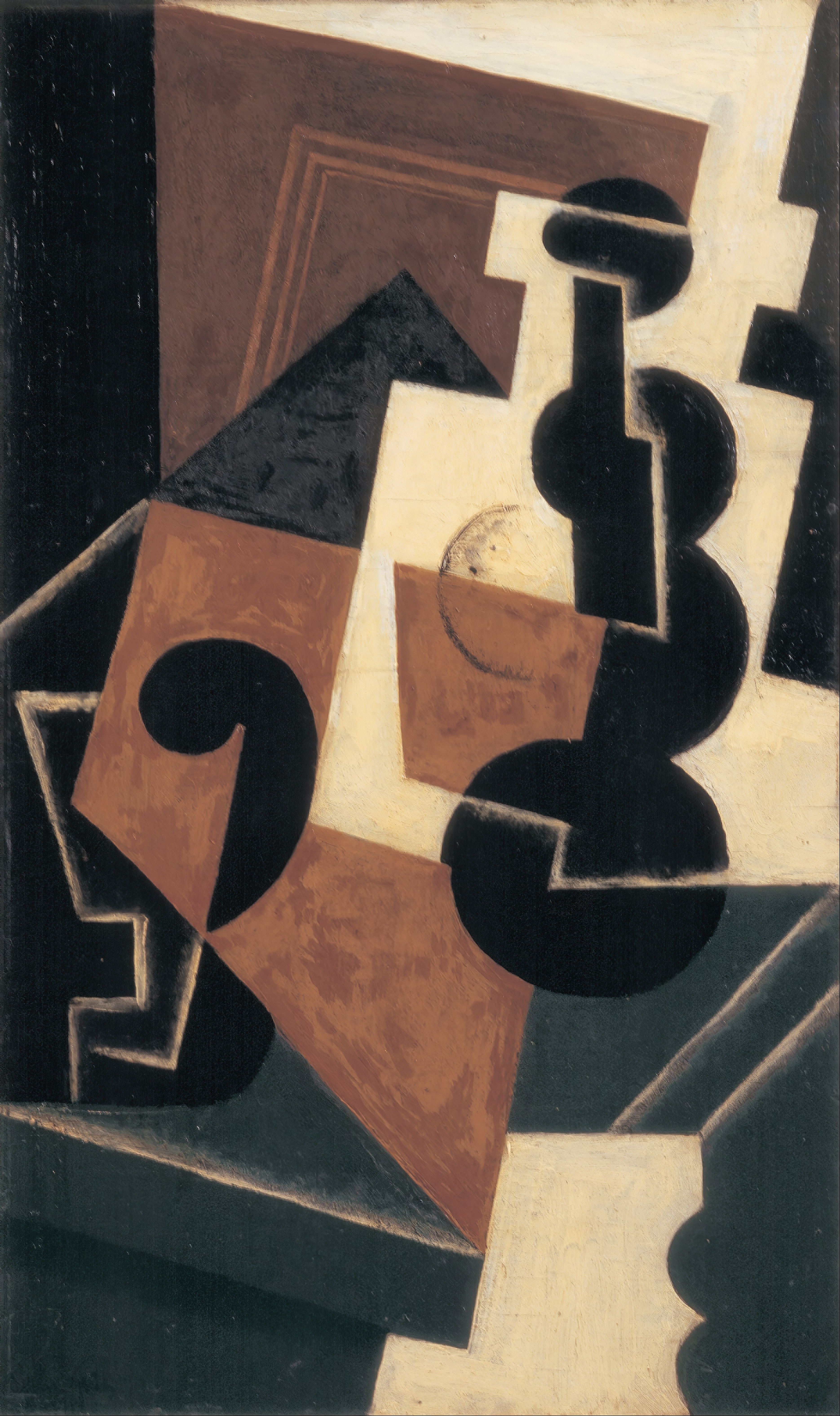 《玻璃和水瓶》（glass and water bottle）｜胡安·格里斯 Juan Gris｜1917