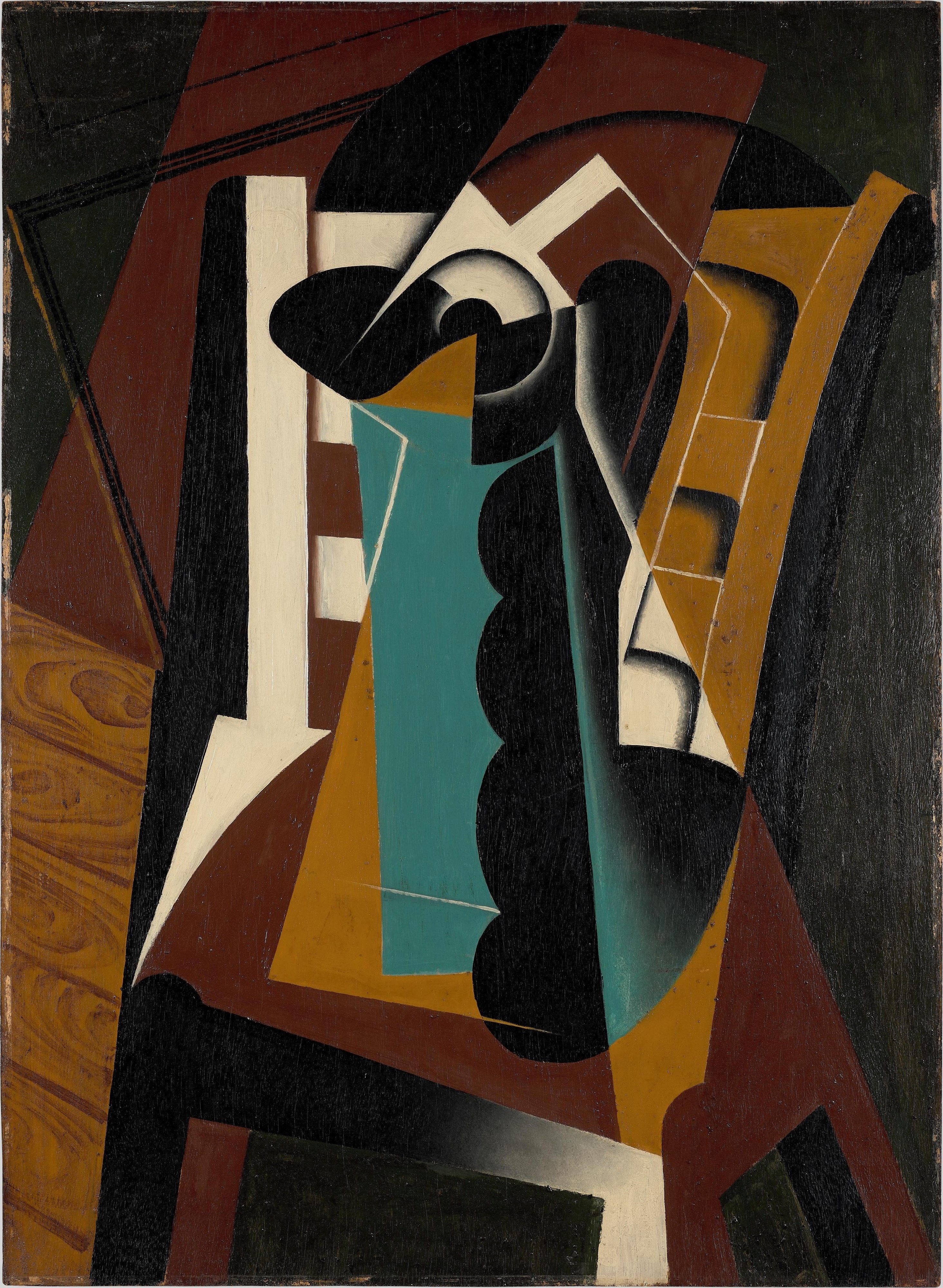 《椅子上的静物 椅子上的静物》（still life on a chair still life on a chair）｜胡安·格里斯 Juan Gris｜1917