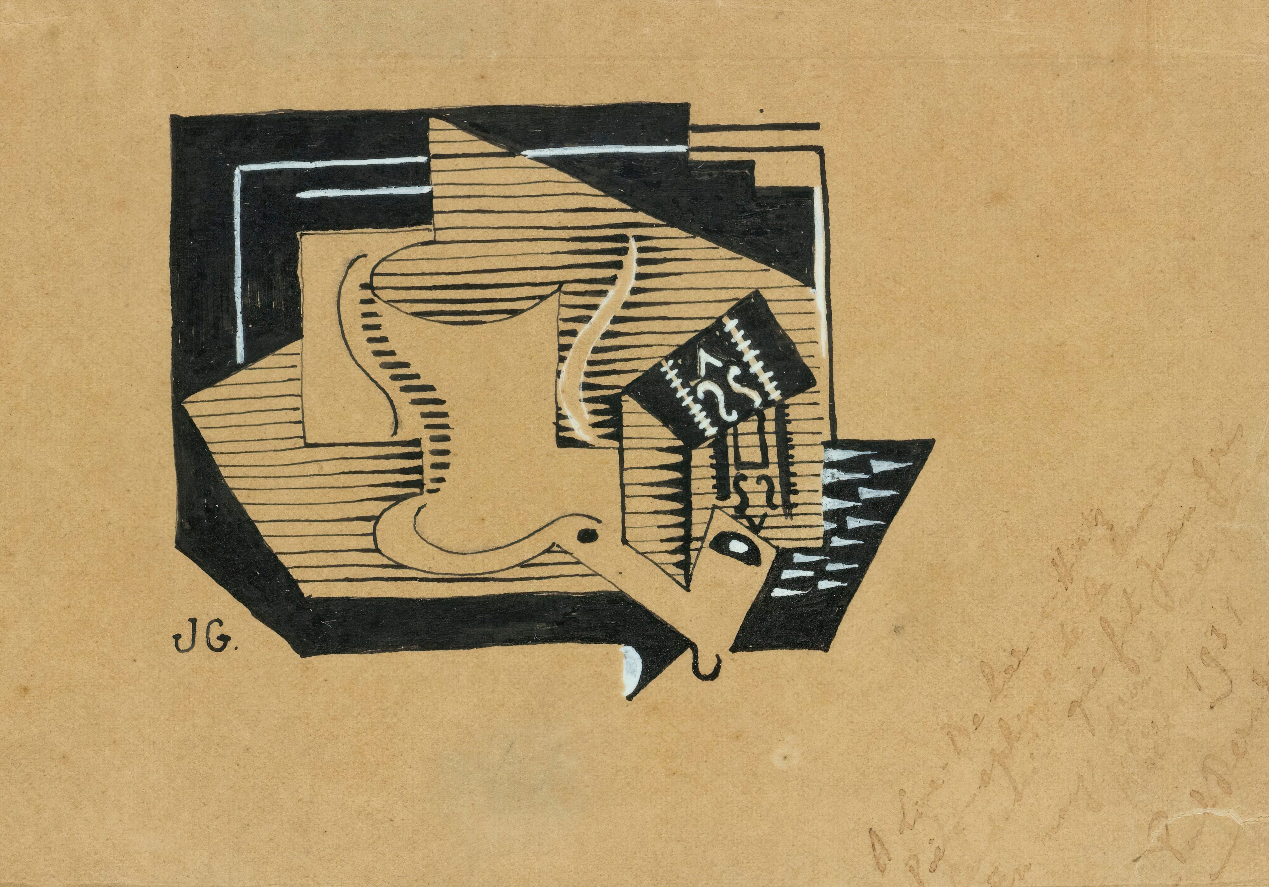 《有水果盘的静物》（still life with fruit bowl）｜胡安·格里斯 Juan Gris｜1918
