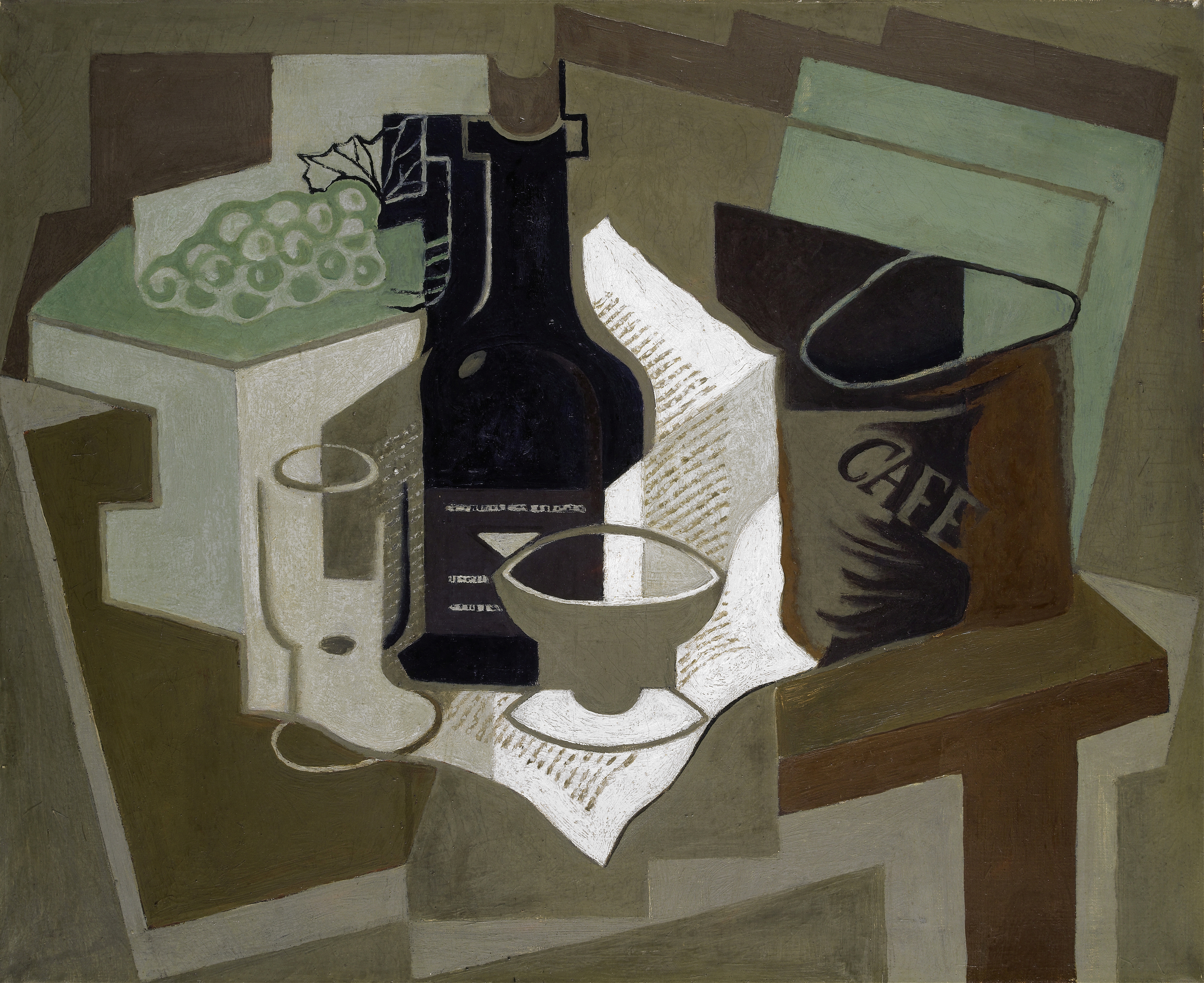 《一袋咖啡》（the bag of coffee）｜胡安·格里斯 Juan Gris｜1920