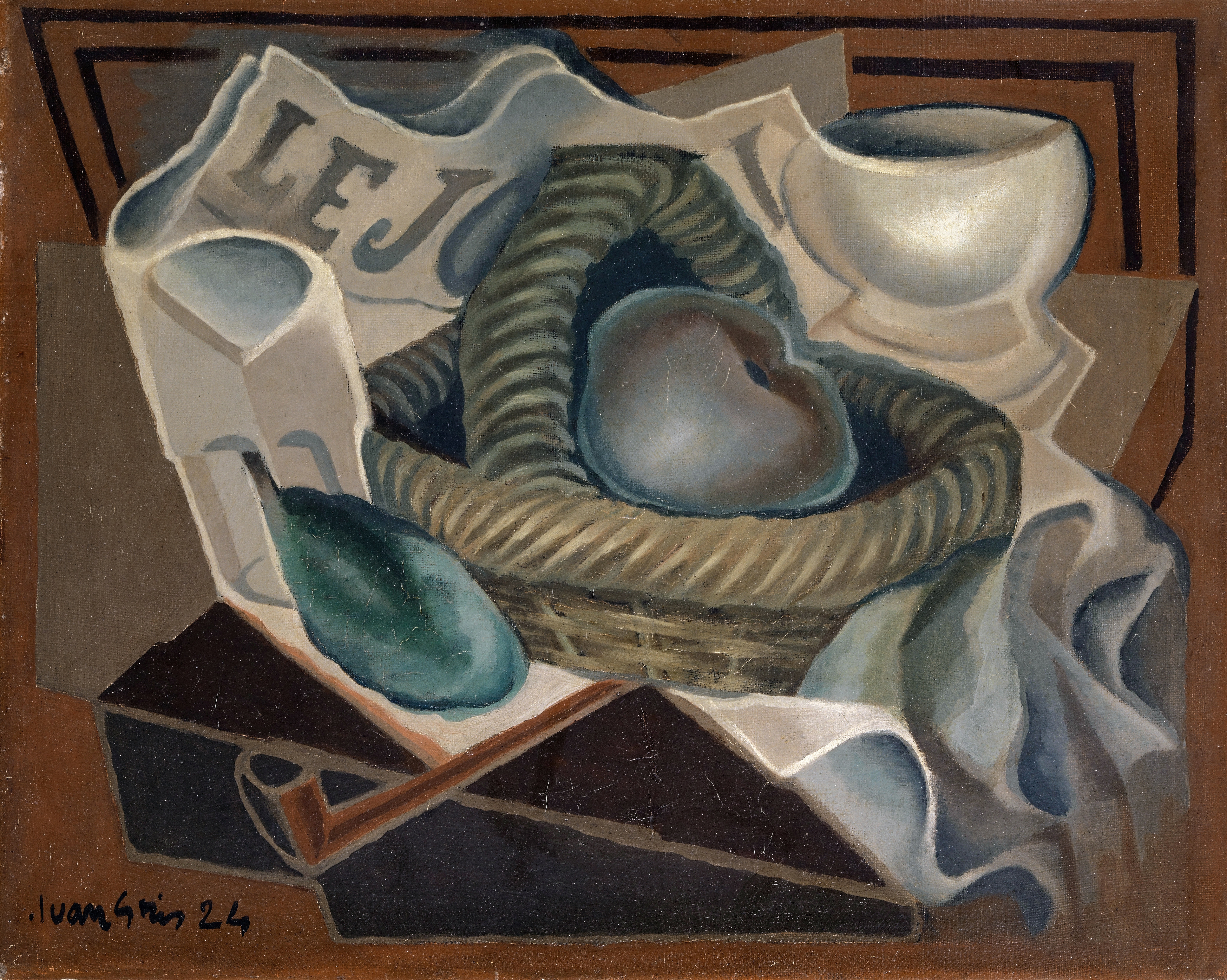 《篮子》（the basket）｜胡安·格里斯 Juan Gris｜1920