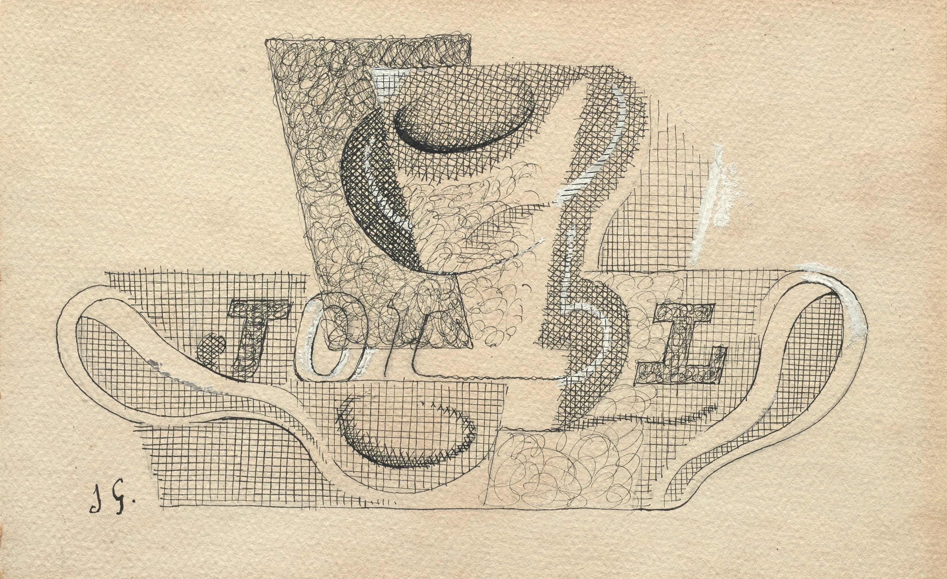 《报纸和咖啡》（newspaper and cup of coffee）｜胡安·格里斯 Juan Gris｜1923