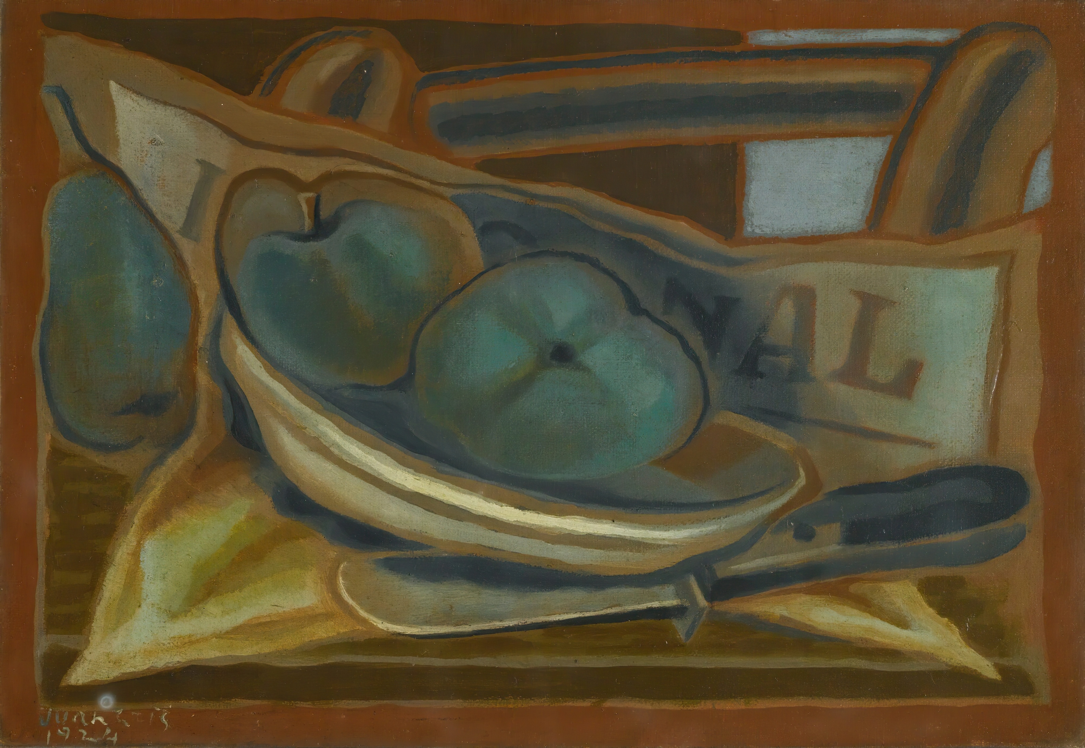《苹果》（apples）｜胡安·格里斯 Juan Gris｜1924