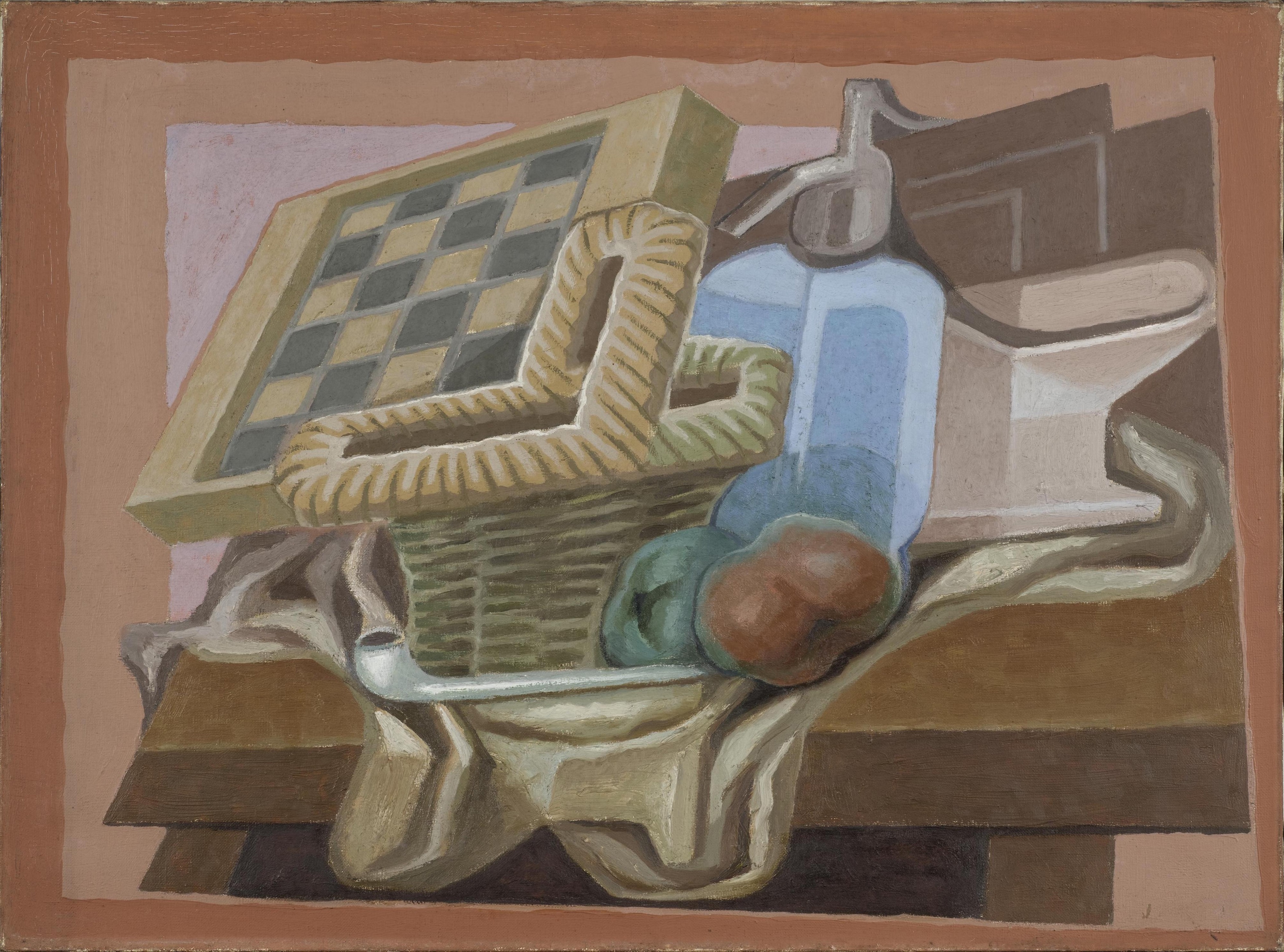 《篮子和虹吸管 篮子和虹吸管》（basket and siphon basket and siphon）｜胡安·格里斯 Juan Gris｜1925