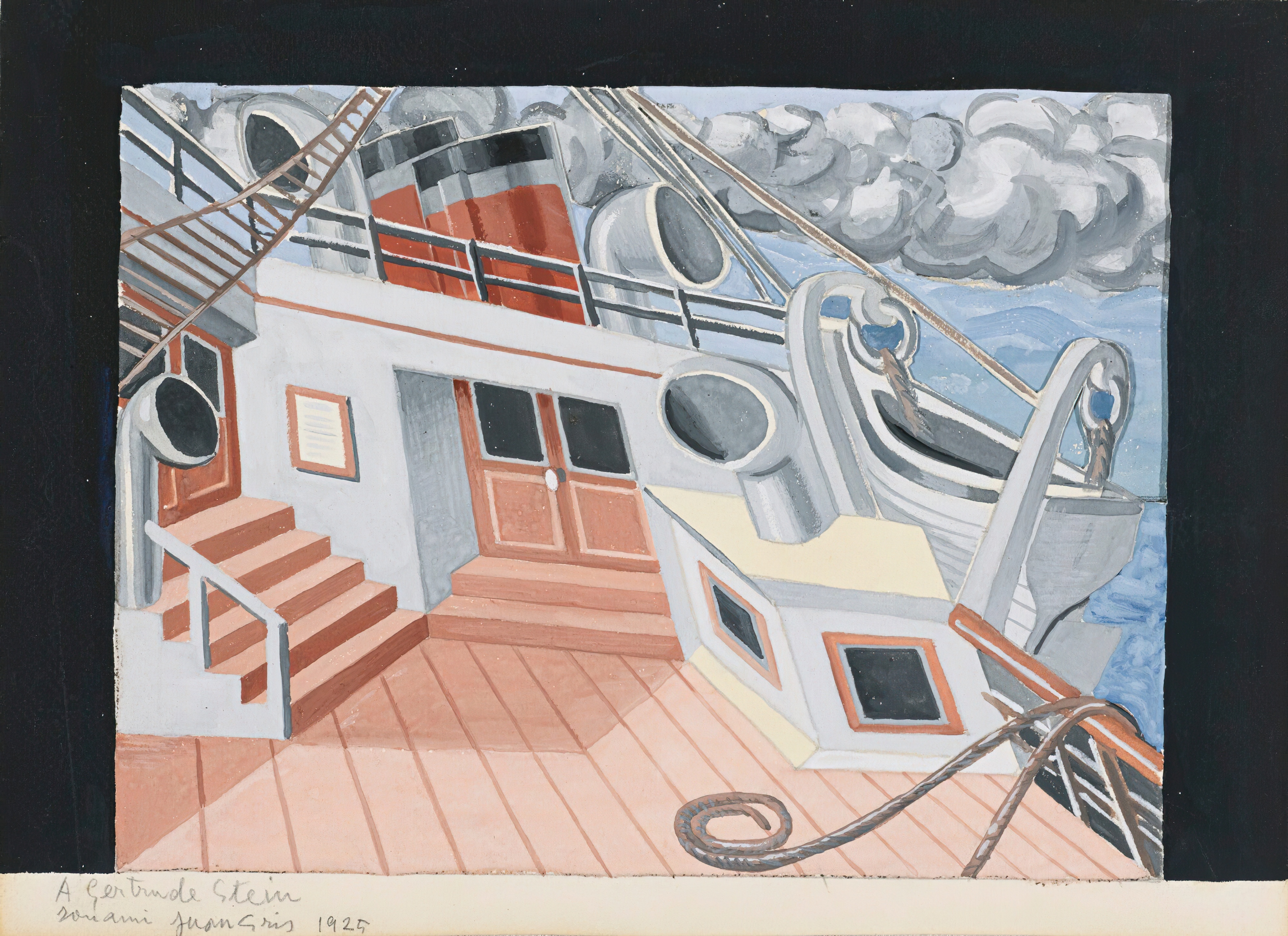 《the deck of a deckchair》｜胡安·格里斯 Juan Gris｜1925