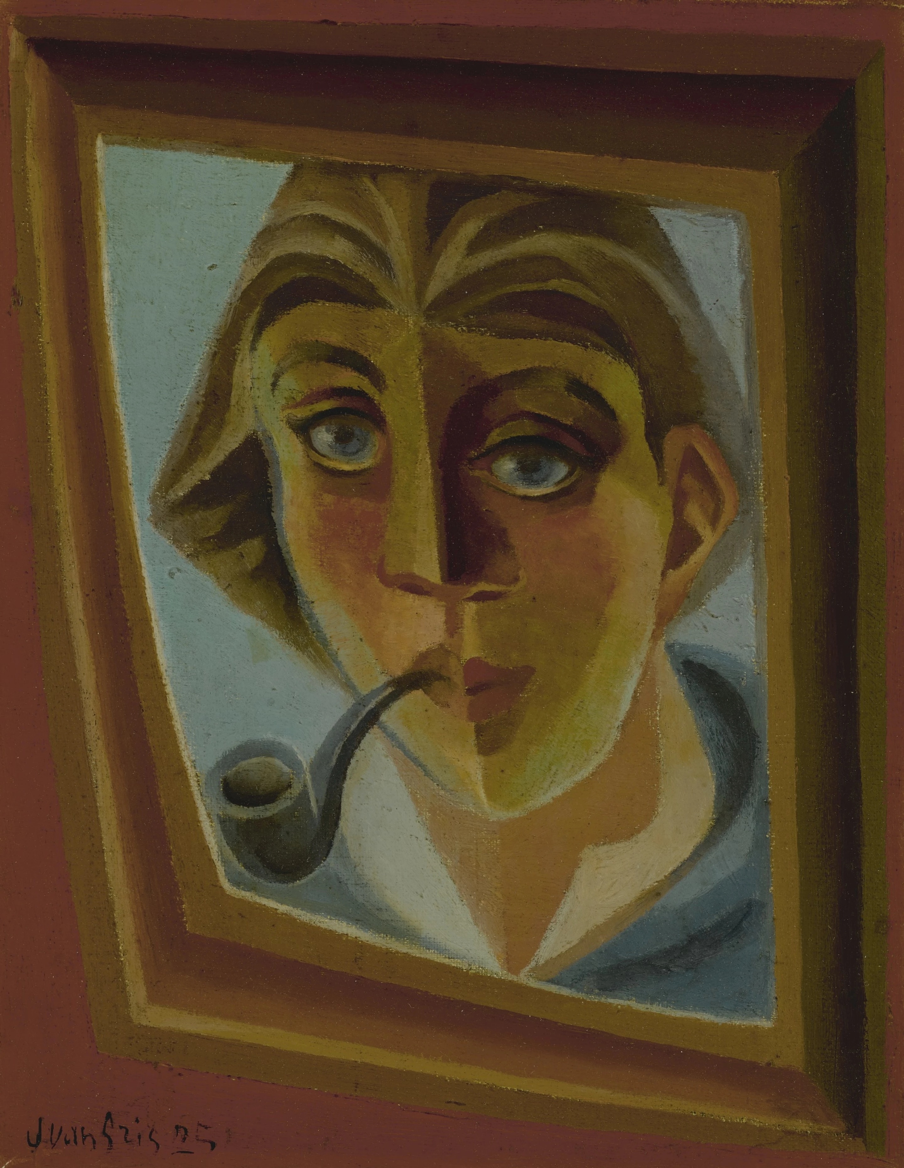 《拿管子的男人》（the man with the pipe）｜胡安·格里斯 Juan Gris｜1925