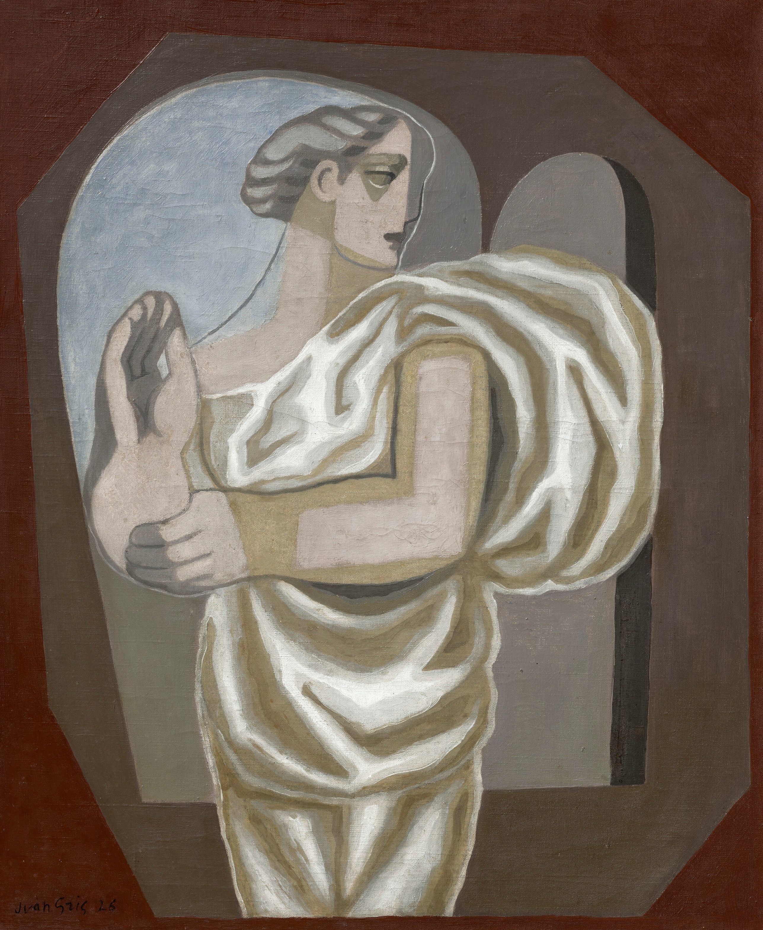 《披着斗篷的女人》（draped woman）｜胡安·格里斯 Juan Gris｜1926