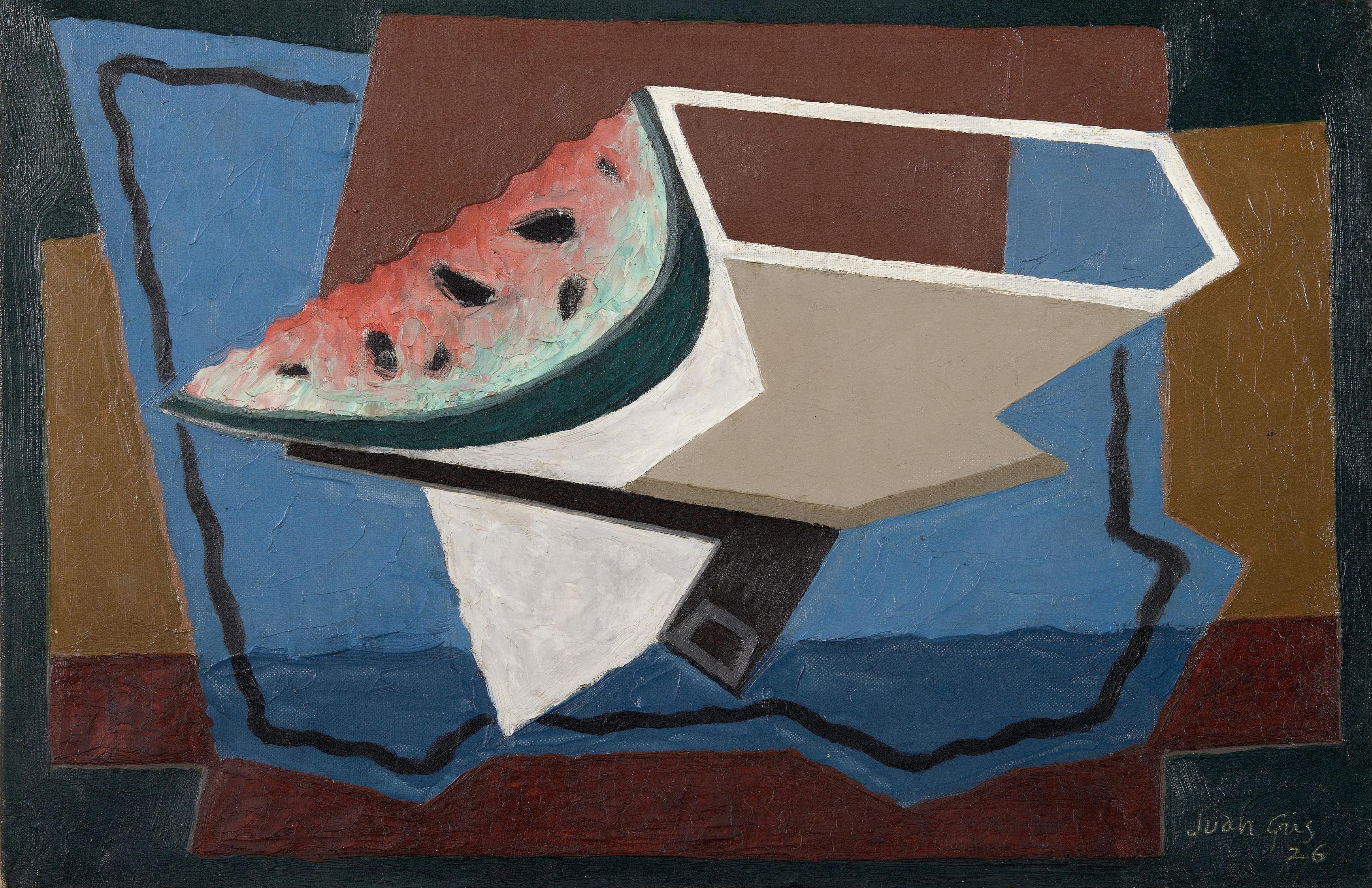 《一片西瓜》（slice of watermelon）｜胡安·格里斯 Juan Gris｜1926
