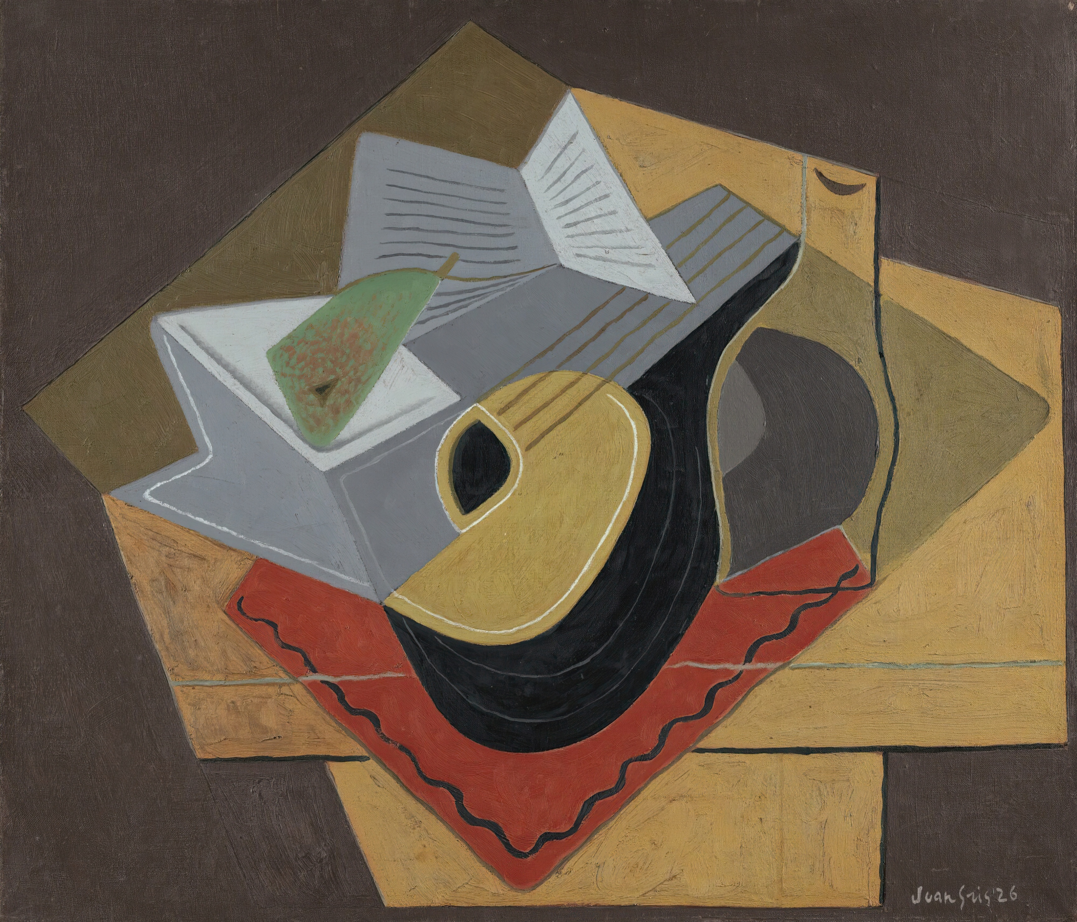 《黑色曼陀林》（the black mandolin）｜胡安·格里斯 Juan Gris｜1926