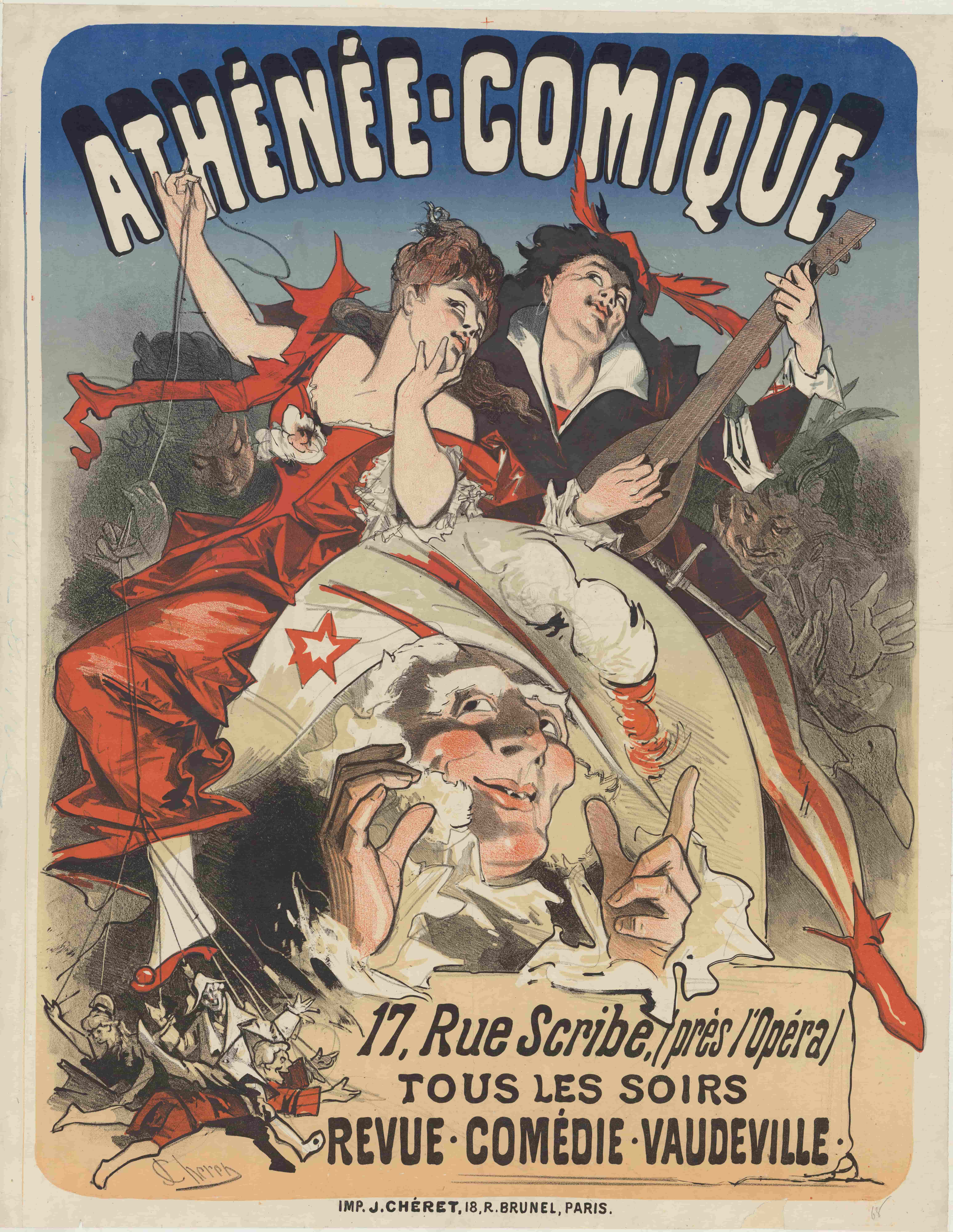 Théâtre de l’Athénée-Comique，17 rue Scribe… 滑稽剧、喜剧、歌舞杂耍