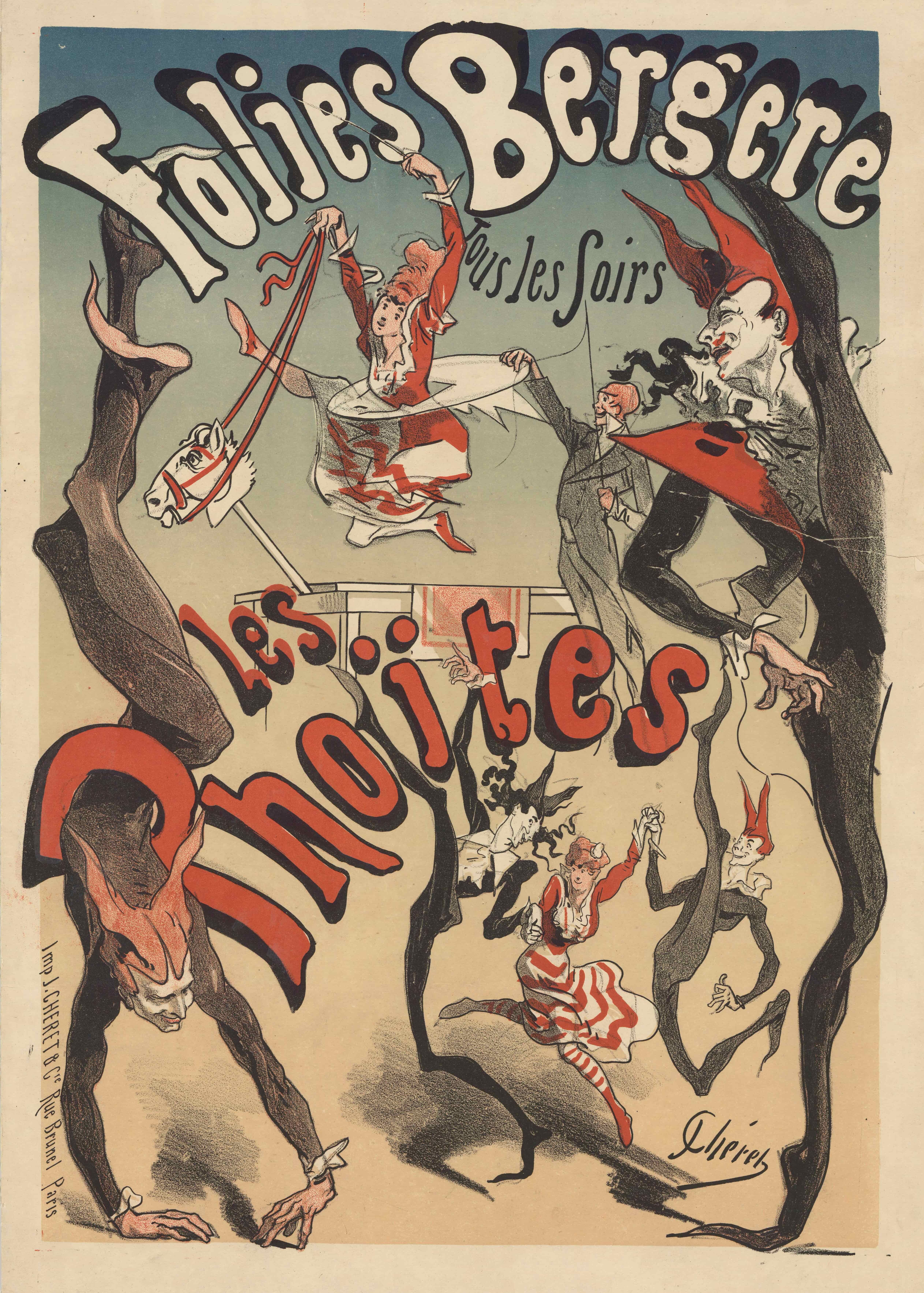 《游乐厅。佛教徒》（Folies Bergère. The Phoites）｜朱尔·谢雷 Jules Chéret｜1878