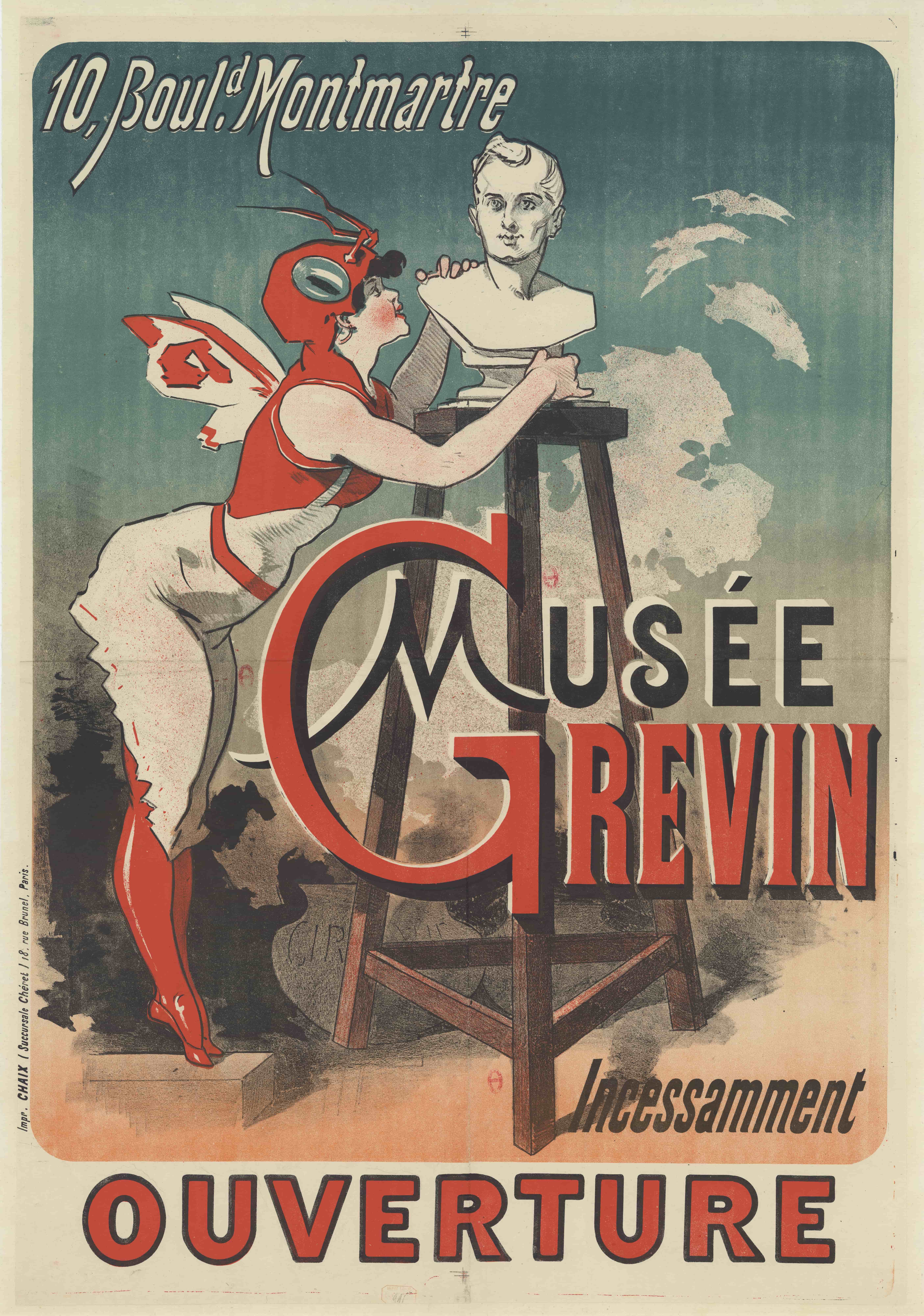 《蒙马特大道10号，格雷万蜡像馆即将开放》（10, Boulevard Montmartre, Grévin Museum, opening soon）｜朱尔·谢雷 Jules Chéret｜1882