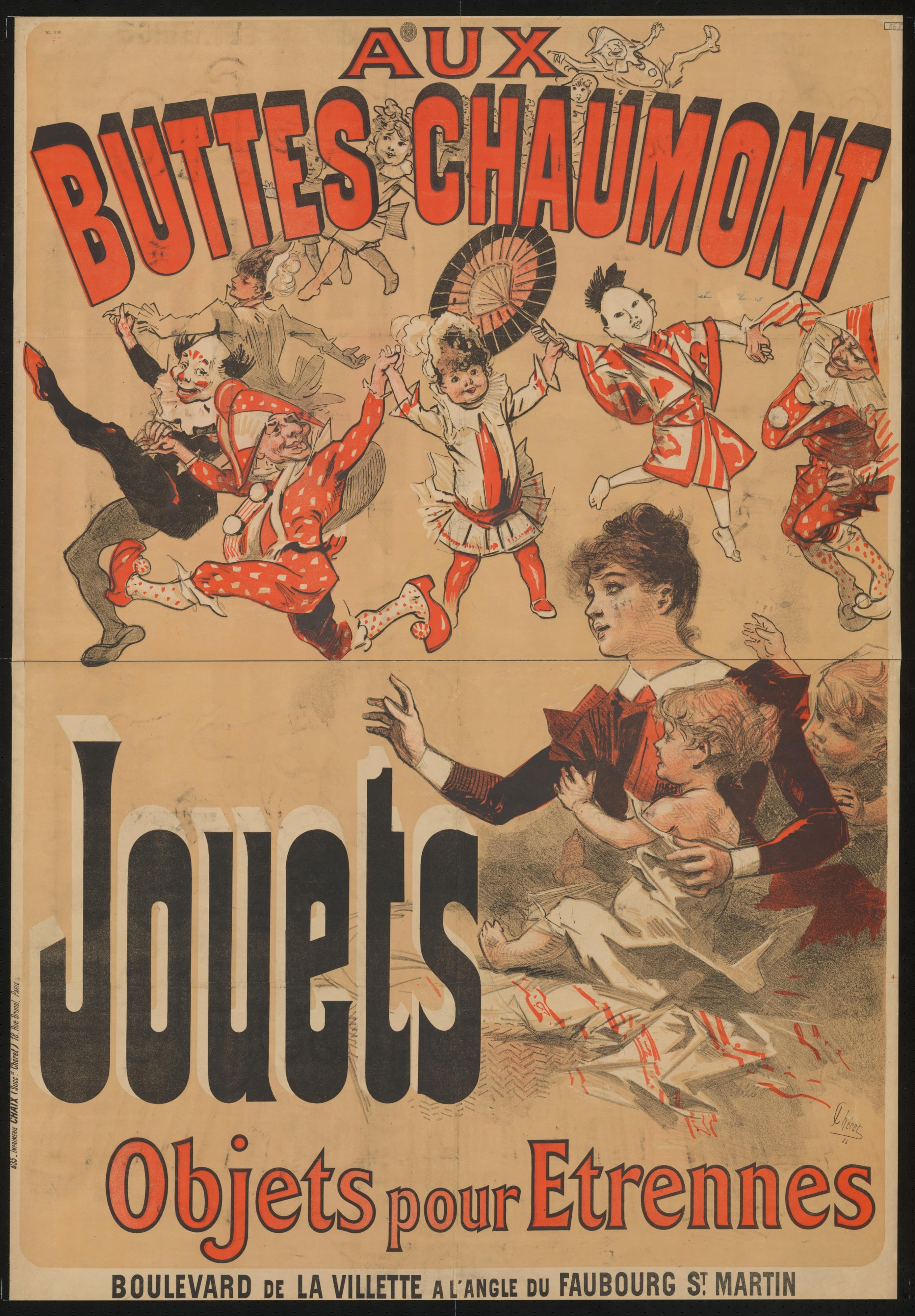 《肖蒙山丘》（At Buttes Chaumont）｜朱尔·谢雷 Jules Chéret｜1886